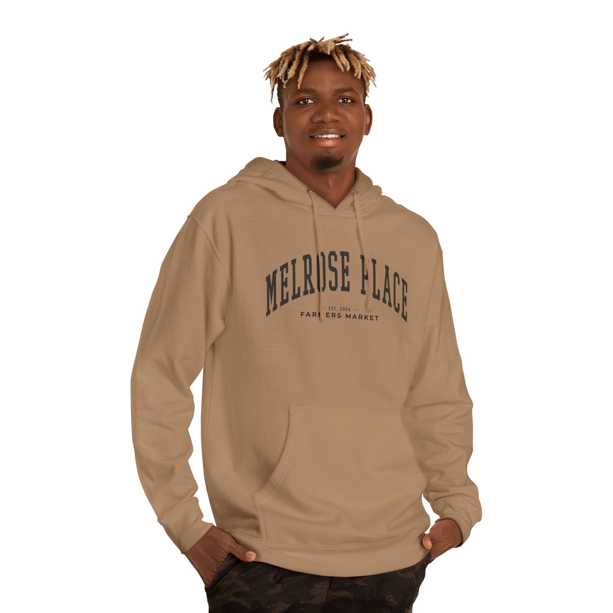 Melrose Place Farmers Market Collegiate Hoodie (Large City Text)