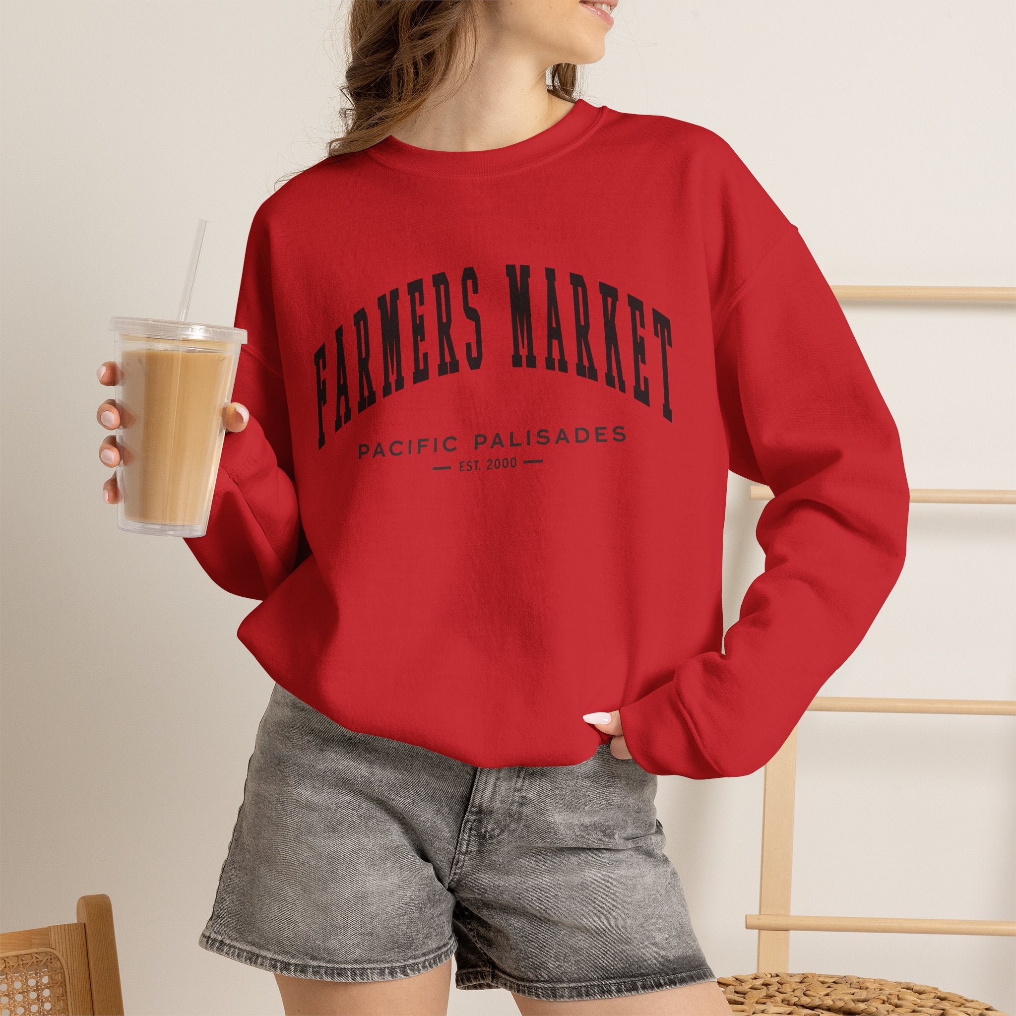 Pacific Palisades Farmers Market Collegiate Sweatshirt (Small City Text)