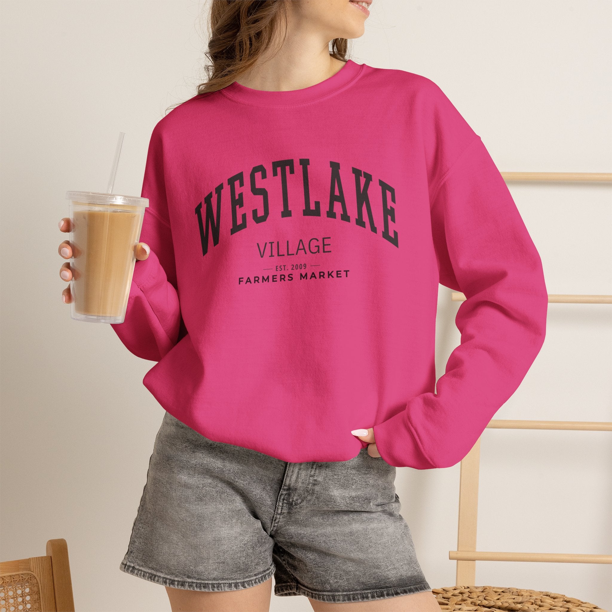 Westlake Village Farmers Market Collegiate Crewneck (Large City Text)