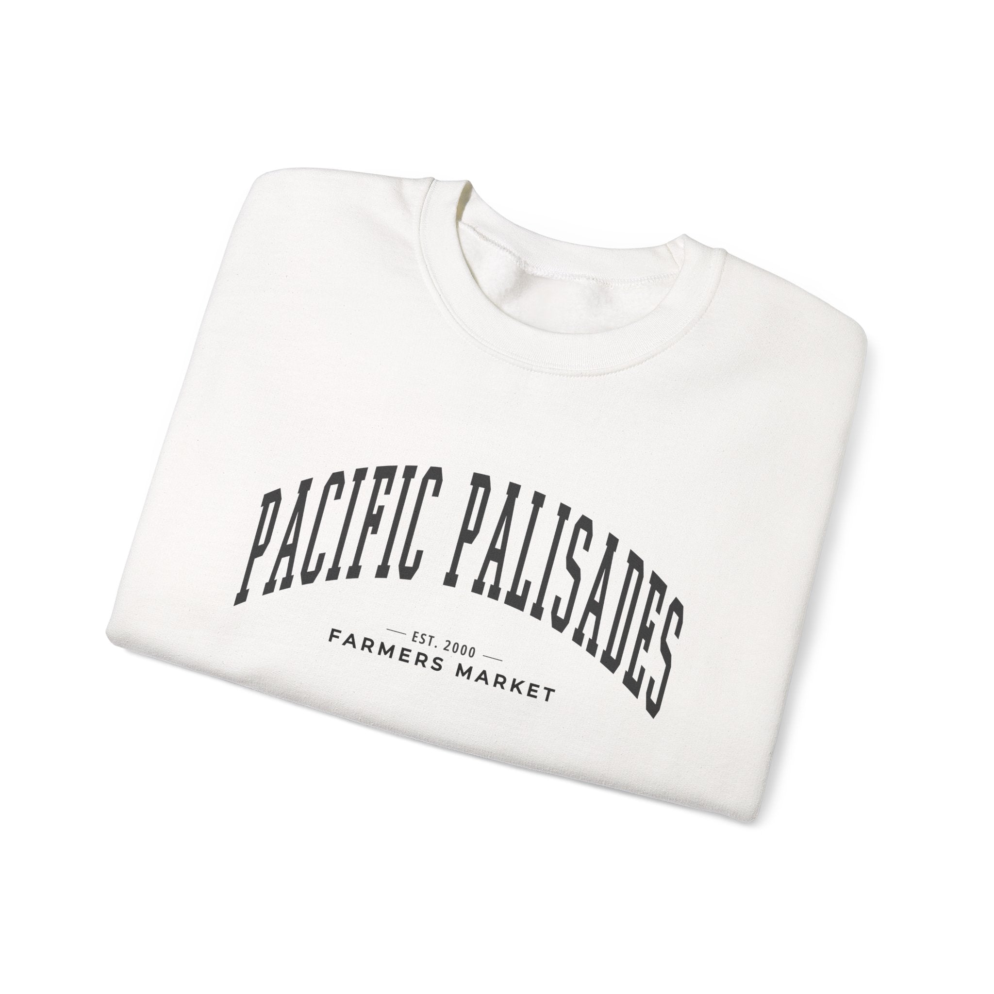 Pacific Palisades Farmers Market Collegiate Crewneck (Large City Text)