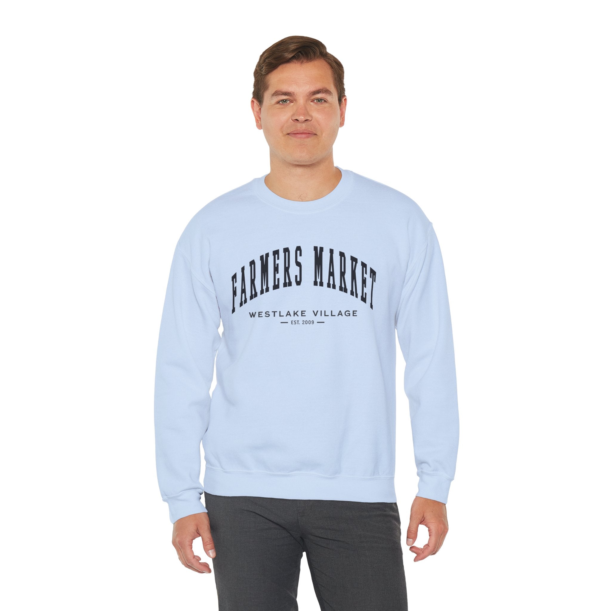 Westlake Village Farmers Market Collegiate Crewneck (Small City Text)