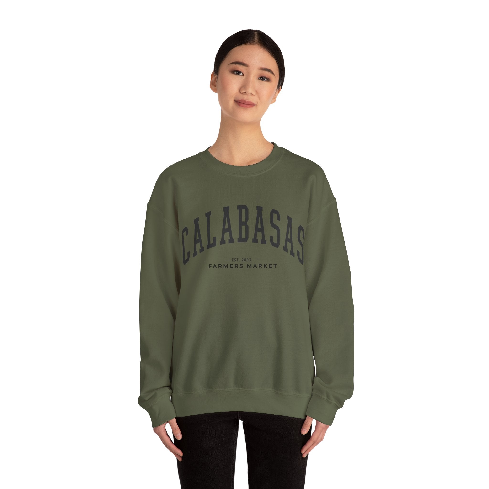 Calabasas Farmers Market Collegiate Crewneck (Large City Text)