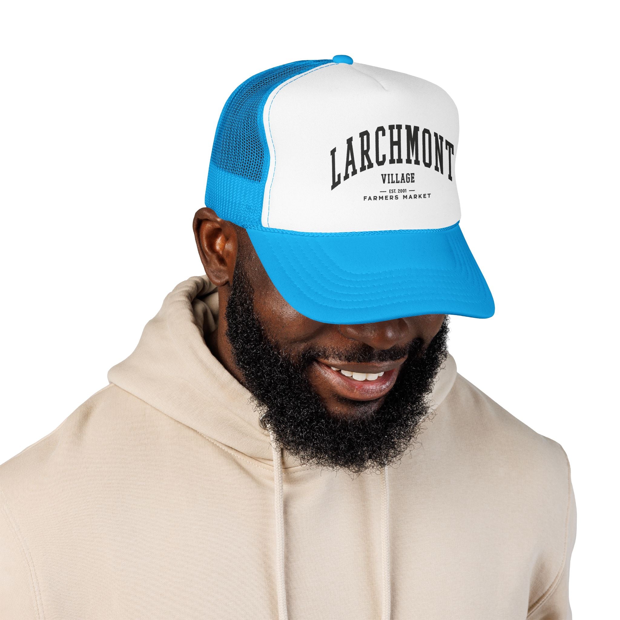 Larchmont Village Market Trucker Hat (Large City Text)