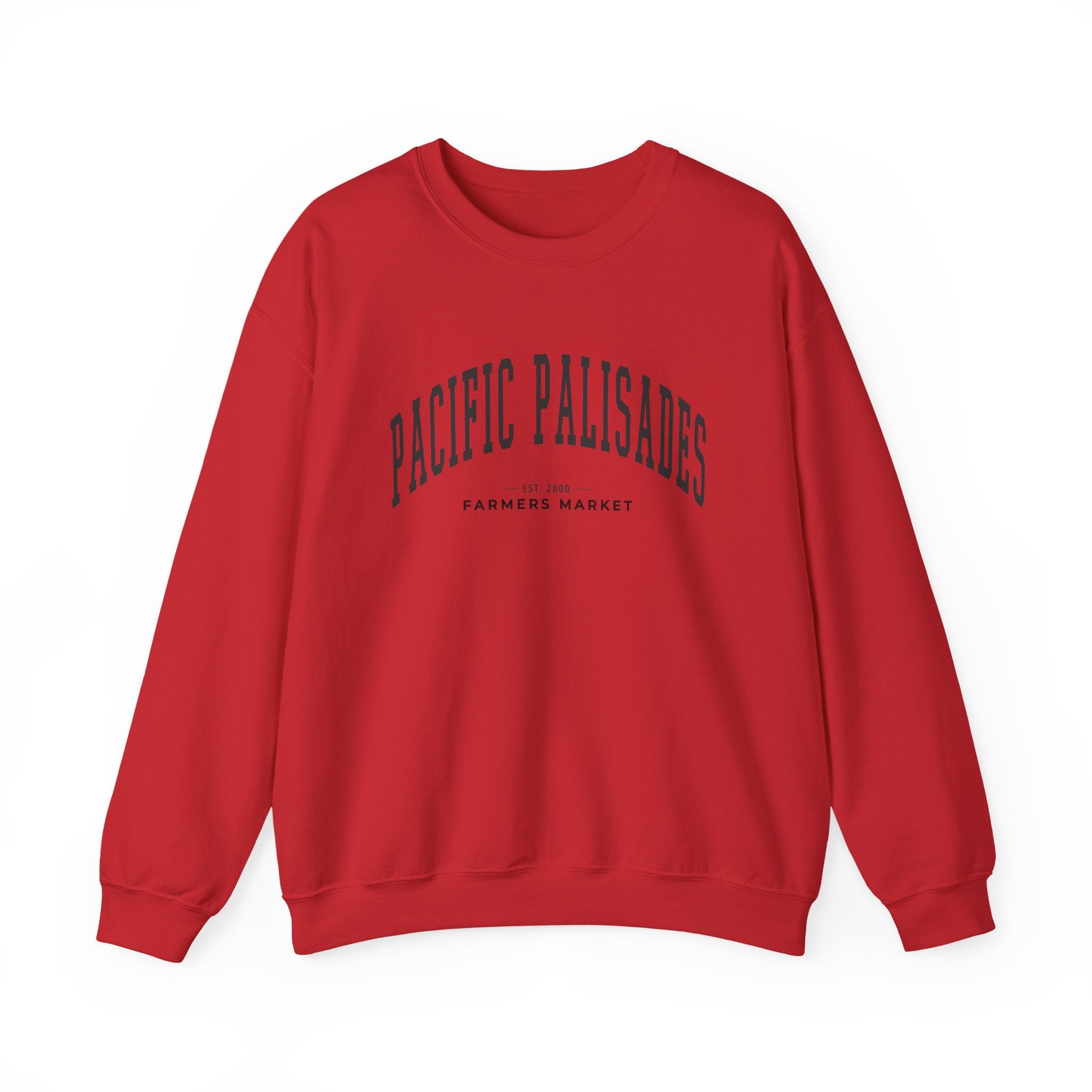Pacific Palisades Farmers Market Collegiate Crewneck (Large City Text)