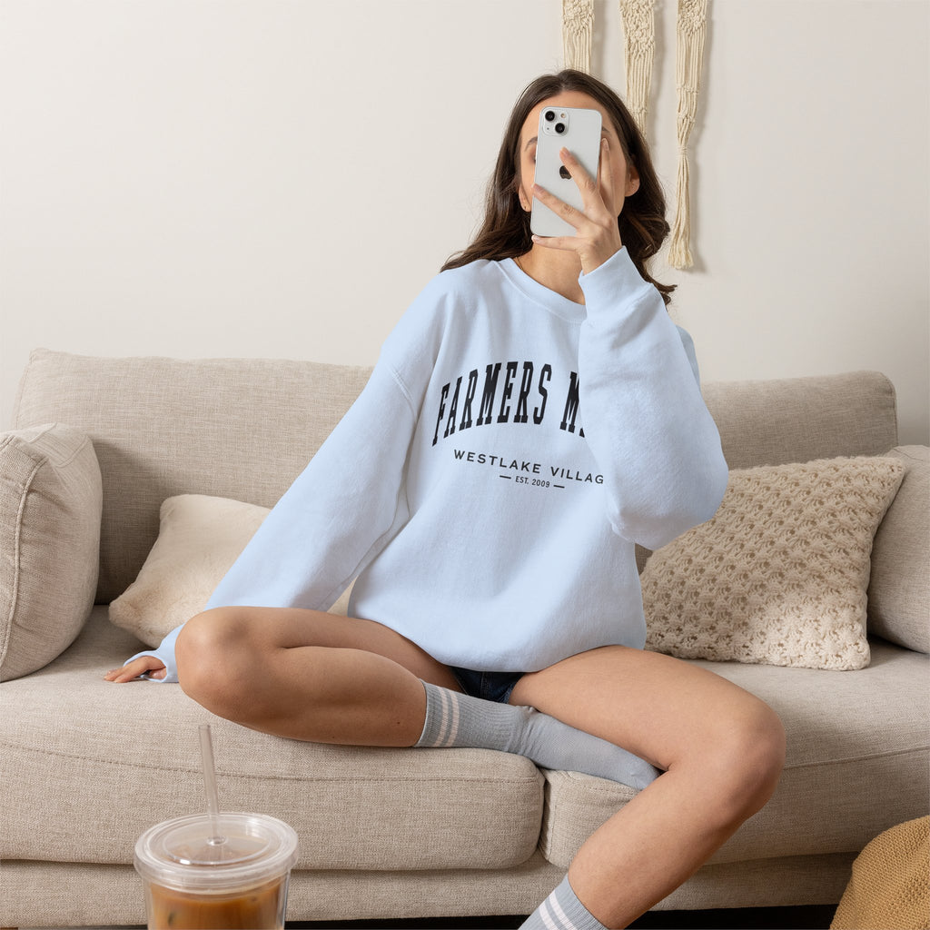 Westlake Village Farmers Market Collegiate Crewneck (Small City Text)