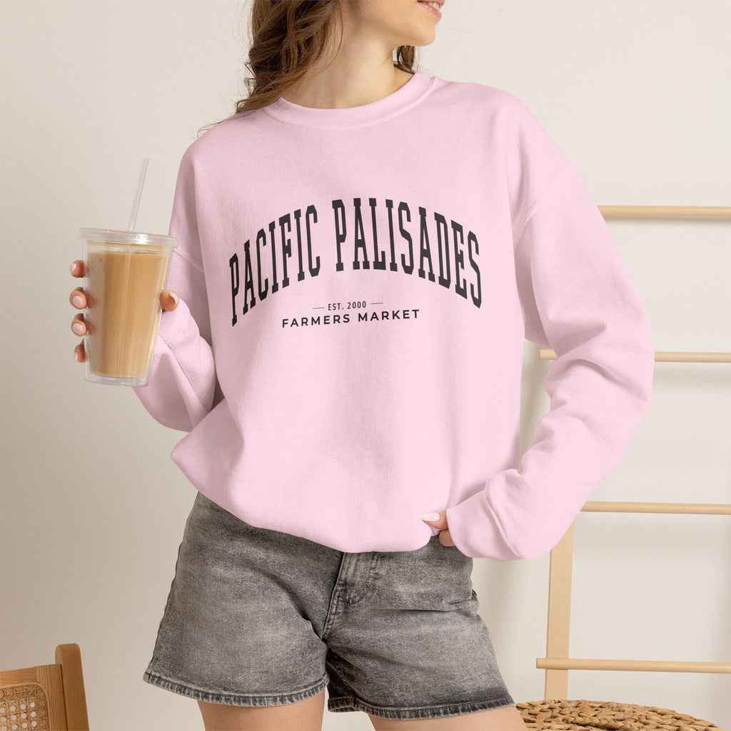 Pacific Palisades Farmers Market Collegiate Crewneck (Large City Text)