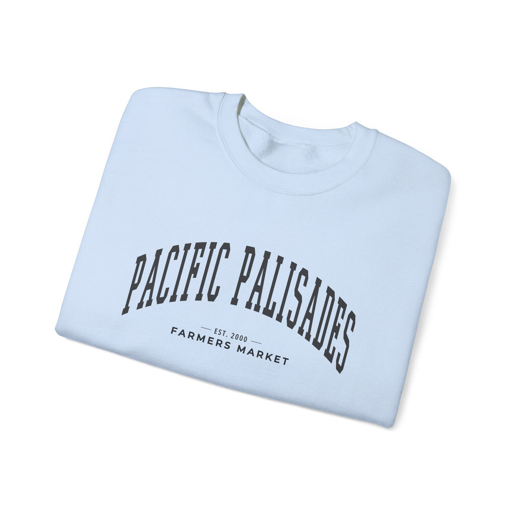 Pacific Palisades Farmers Market Collegiate Crewneck (Large City Text)