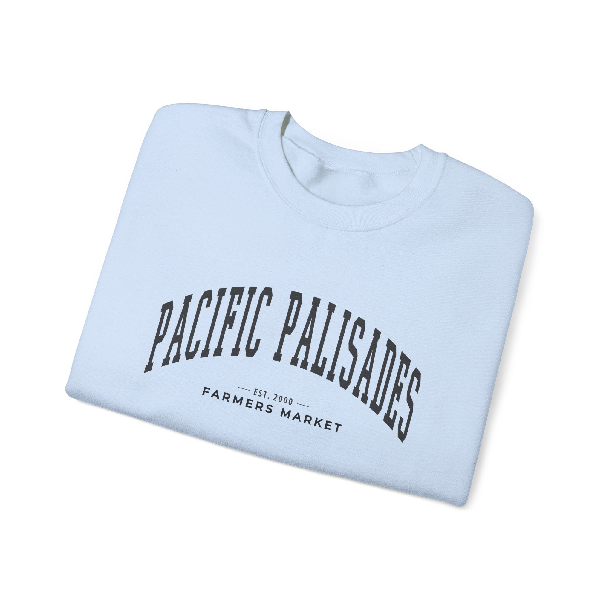 Pacific Palisades Farmers Market Collegiate Crewneck (Large City Text)