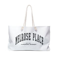 Melrose Place Market Weekender Rope Tote (Large City Text)
