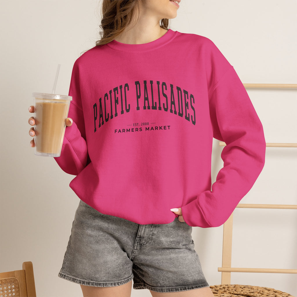 Pacific Palisades Farmers Market Collegiate Crewneck (Large City Text)