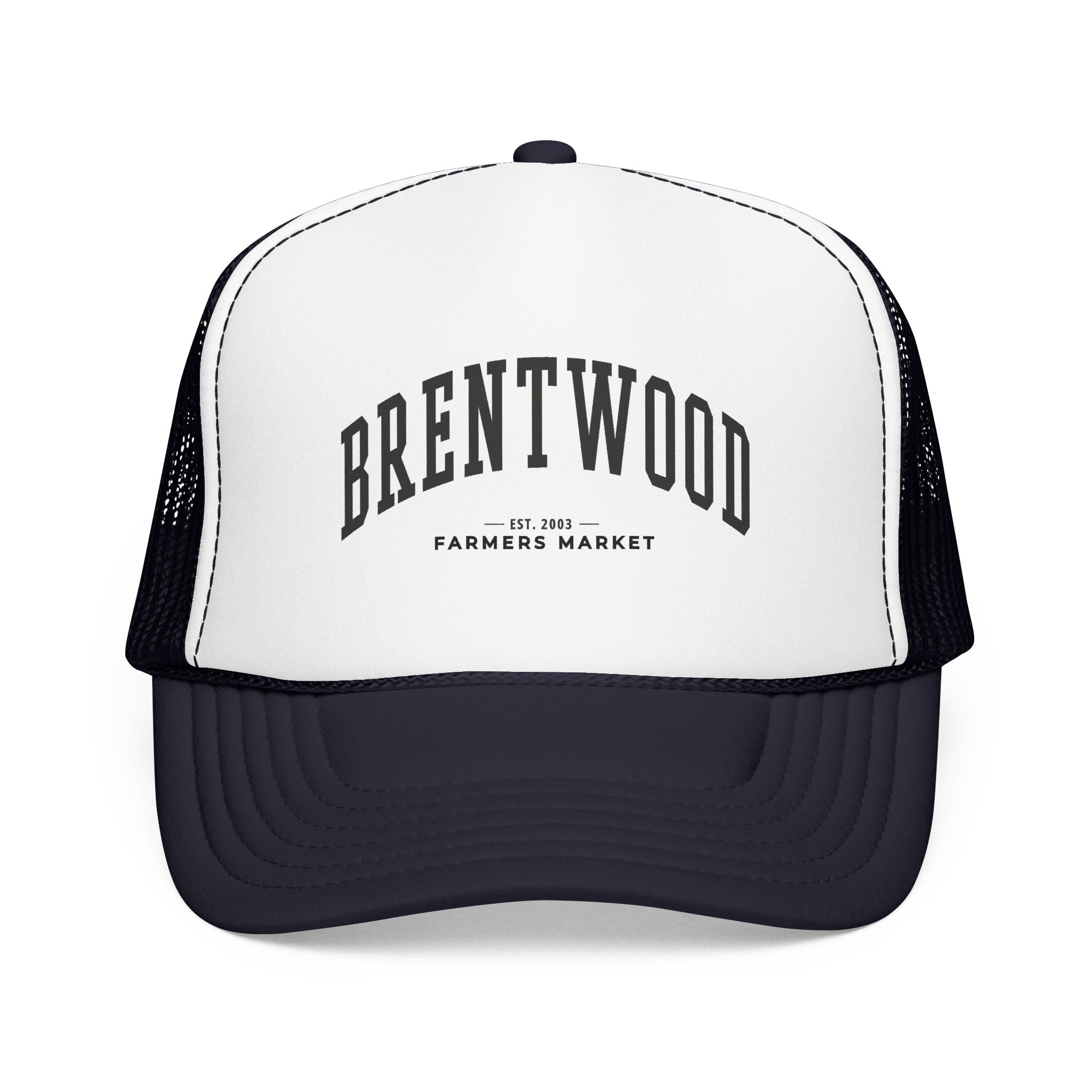 Brentwood Farmers Market Trucker Hat (Large City Text)