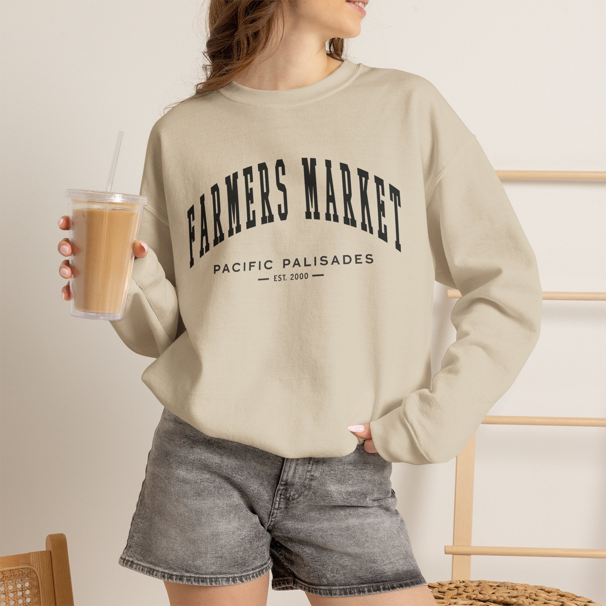 Pacific Palisades Farmers Market Collegiate Sweatshirt (Small City Text)