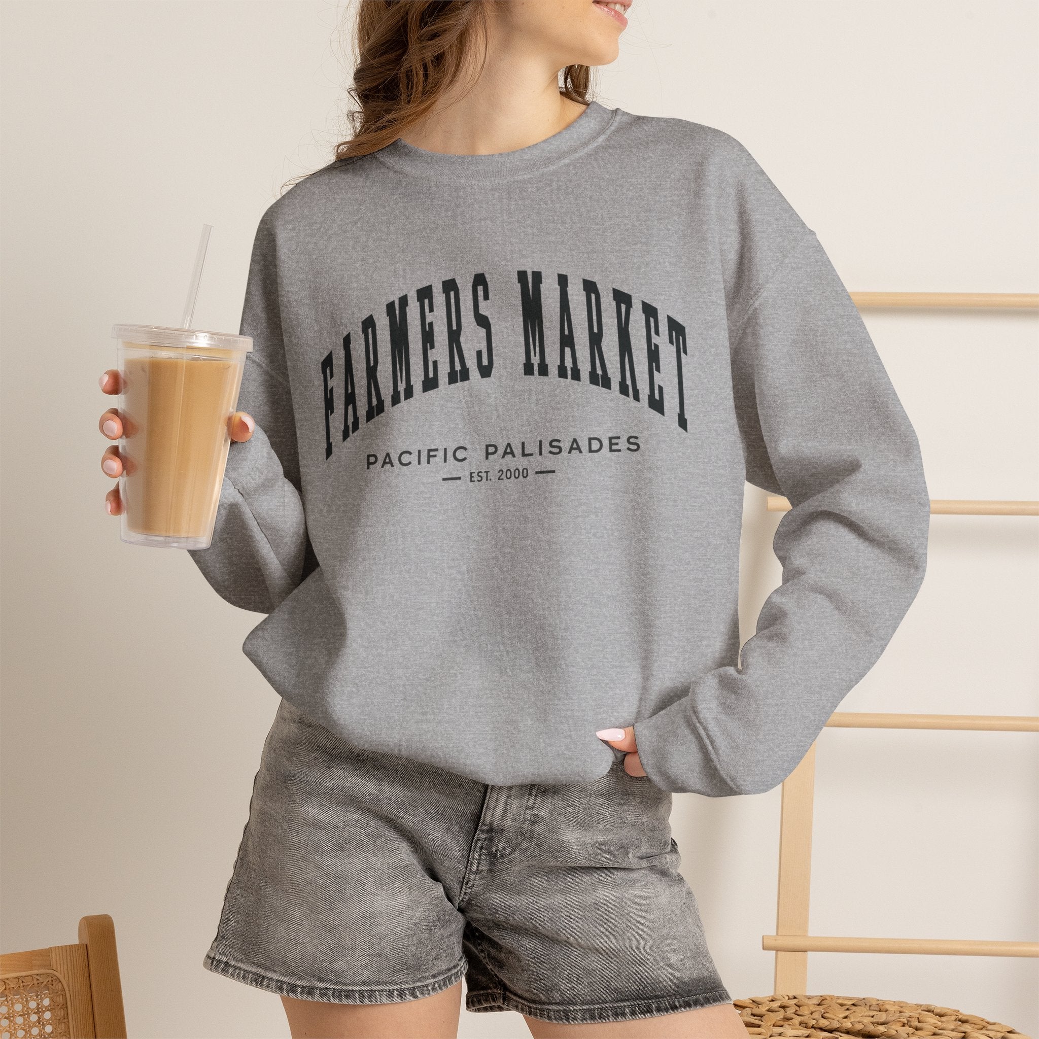 Pacific Palisades Farmers Market Collegiate Sweatshirt (Small City Text)