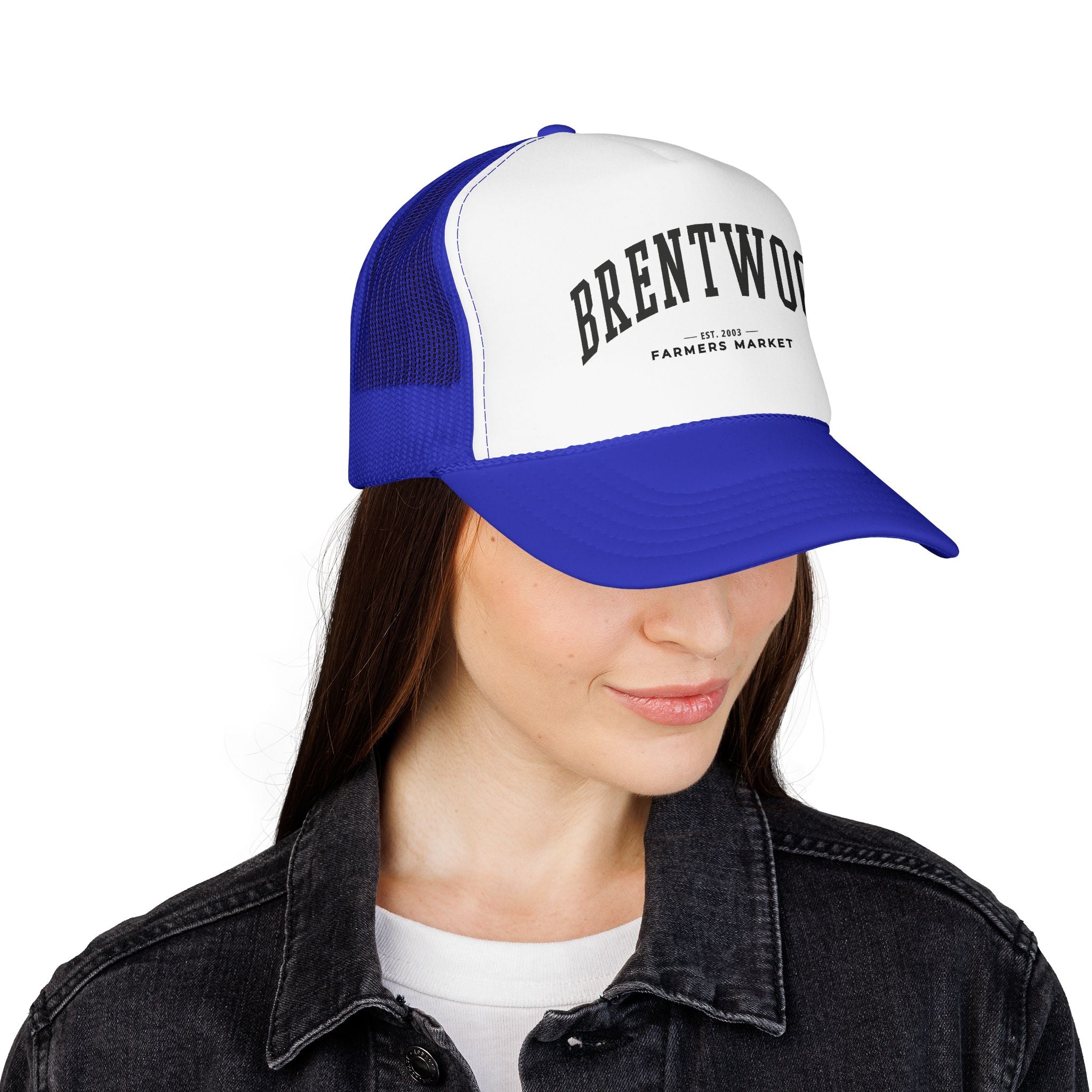 Brentwood Farmers Market Trucker Hat (Large City Text)