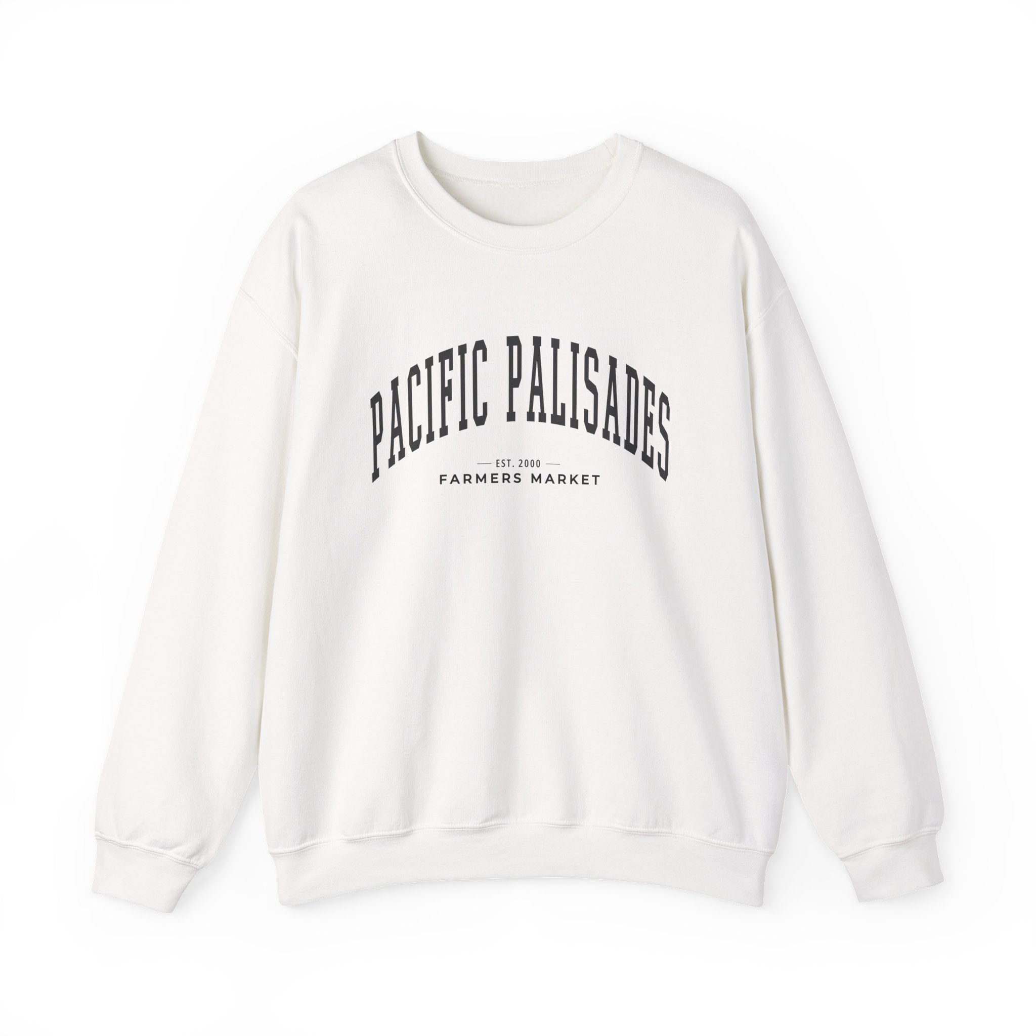 Pacific Palisades Farmers Market Collegiate Crewneck (Large City Text)