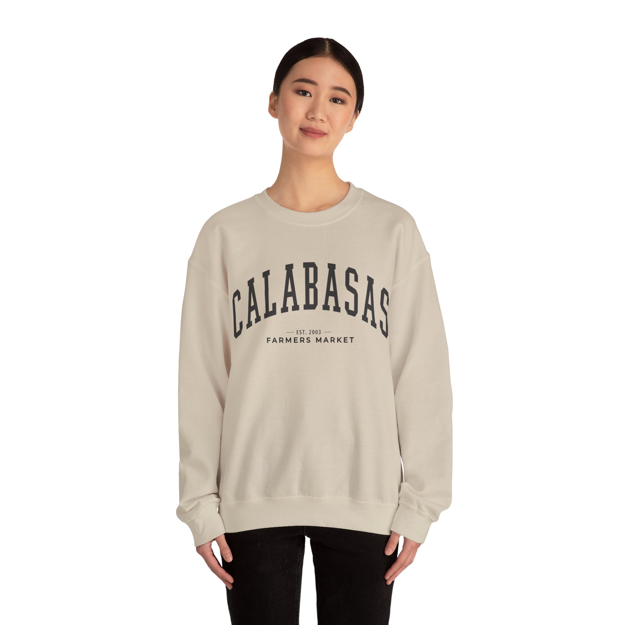 Calabasas Farmers Market Collegiate Crewneck (Large City Text)