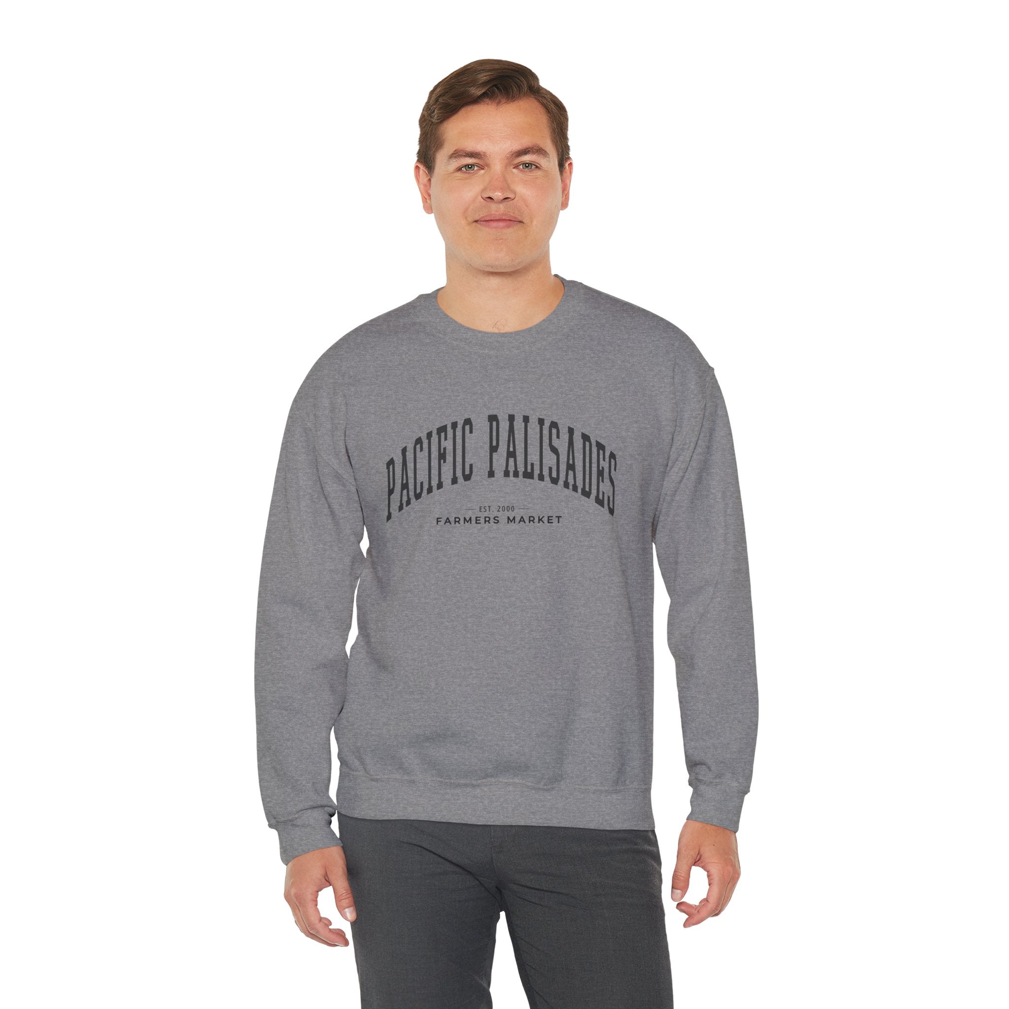 Pacific Palisades Farmers Market Collegiate Crewneck (Large City Text)