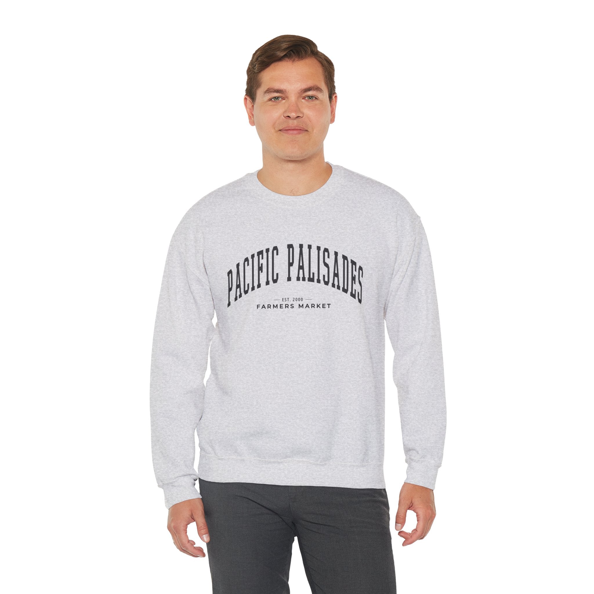 Pacific Palisades Farmers Market Collegiate Crewneck (Large City Text)