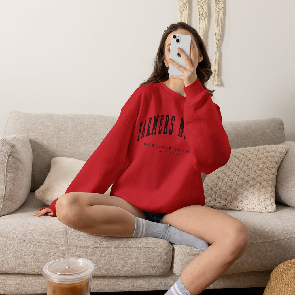 Westlake Village Farmers Market Collegiate Crewneck (Small City Text)