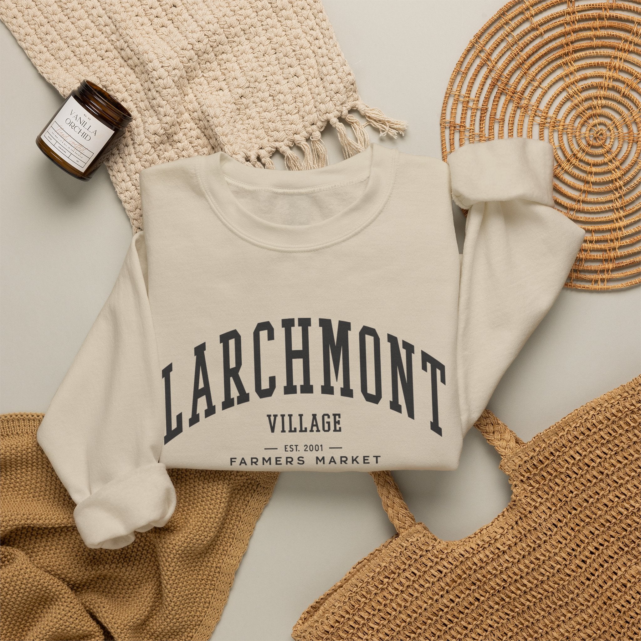 Larchmont Village Farmers Market Sweatshirt (Large City Text)