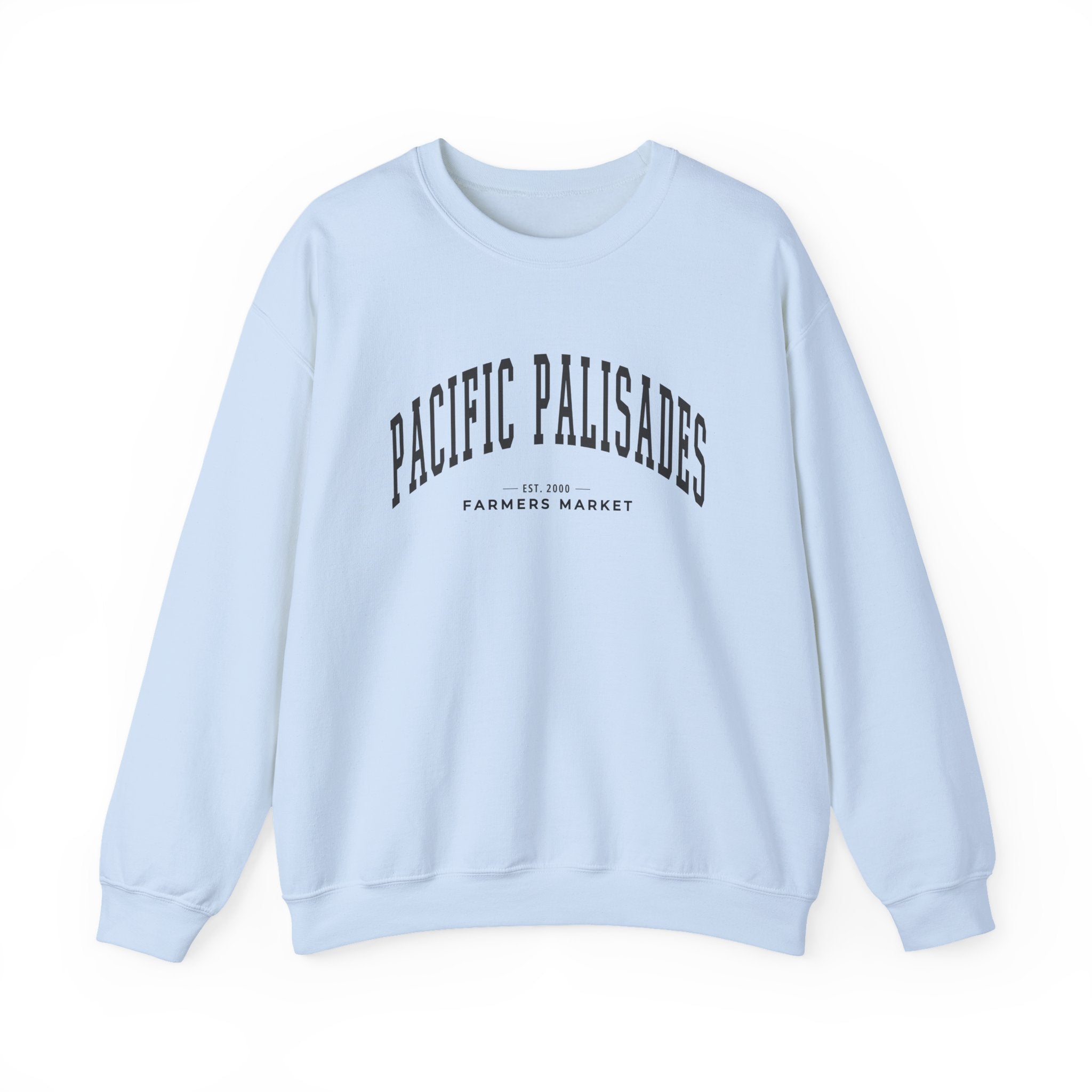 Pacific Palisades Farmers Market Collegiate Crewneck (Large City Text)