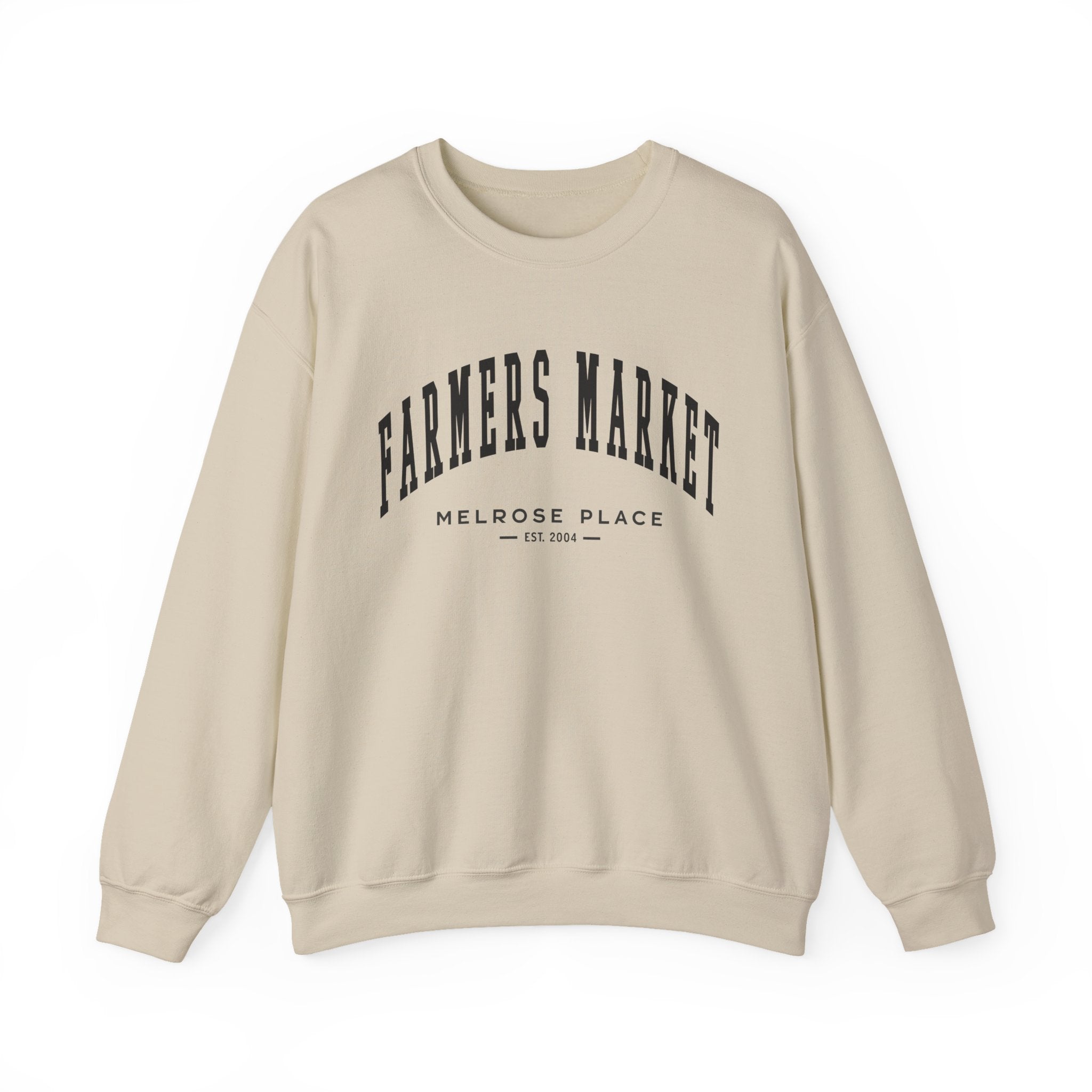 Melrose Place Farmers Market Collegiate Crewneck (Small City Text)