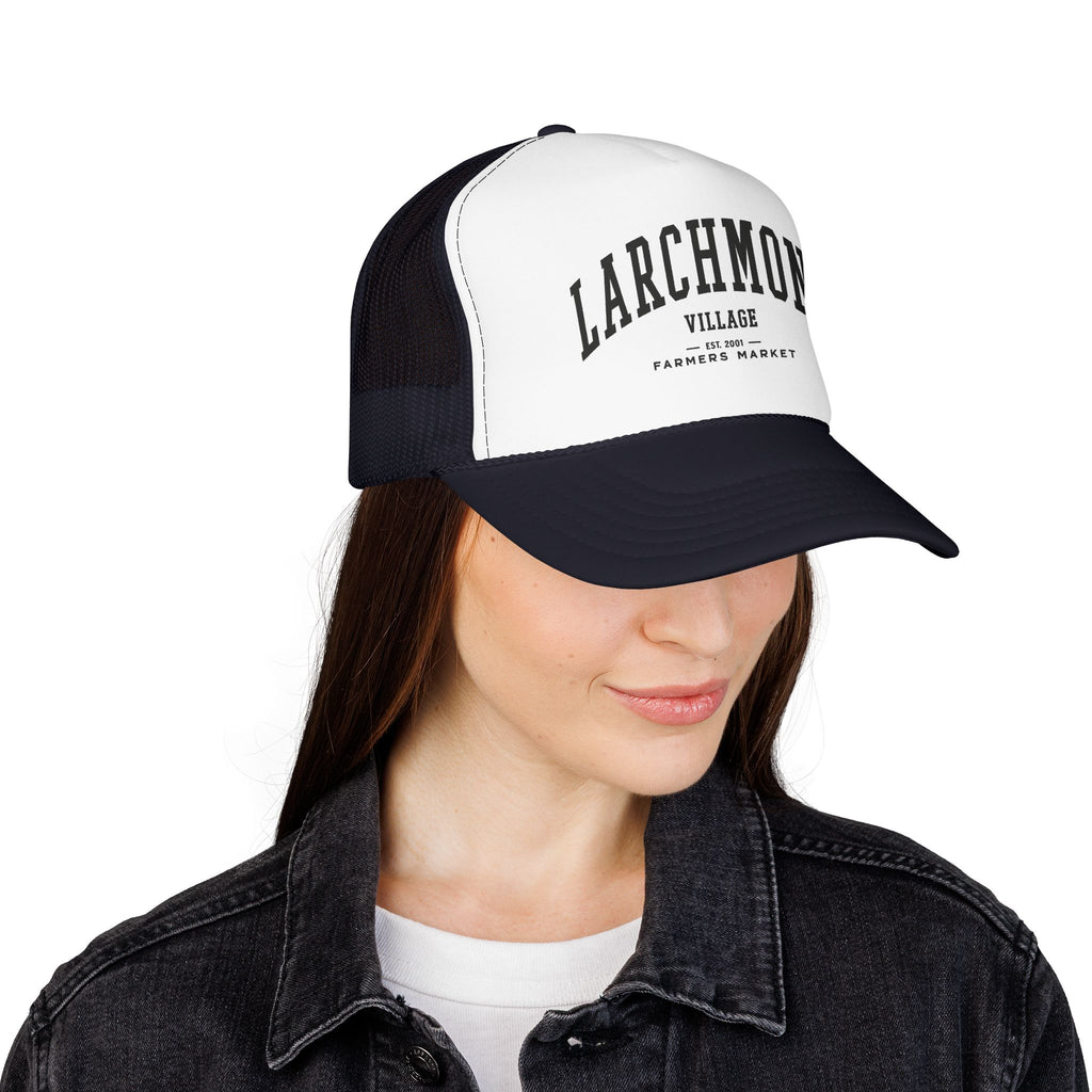 Larchmont Village Market Trucker Hat (Large City Text)