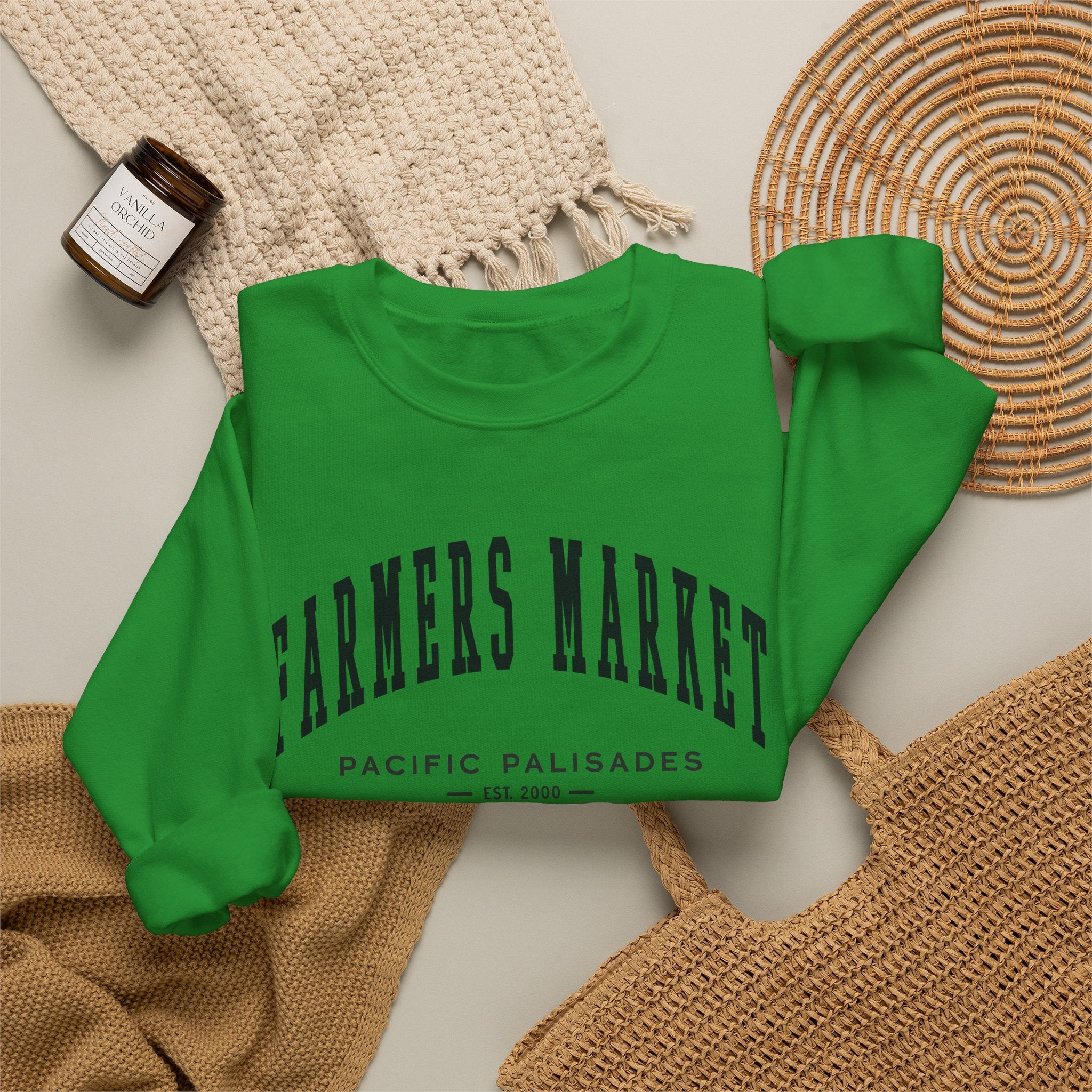 Pacific Palisades Farmers Market Collegiate Sweatshirt (Small City Text)
