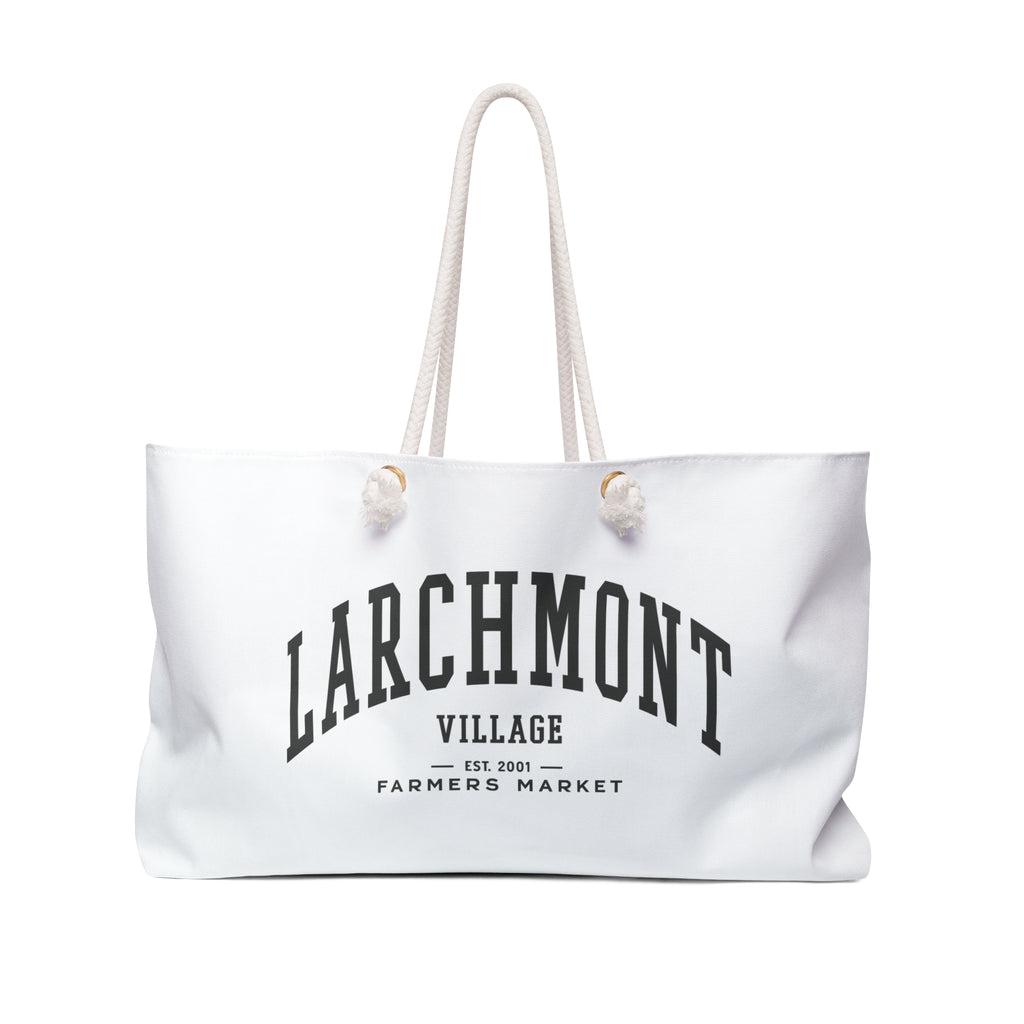 Larchmont Village Market Weekender Rope Tote (Large City Text)