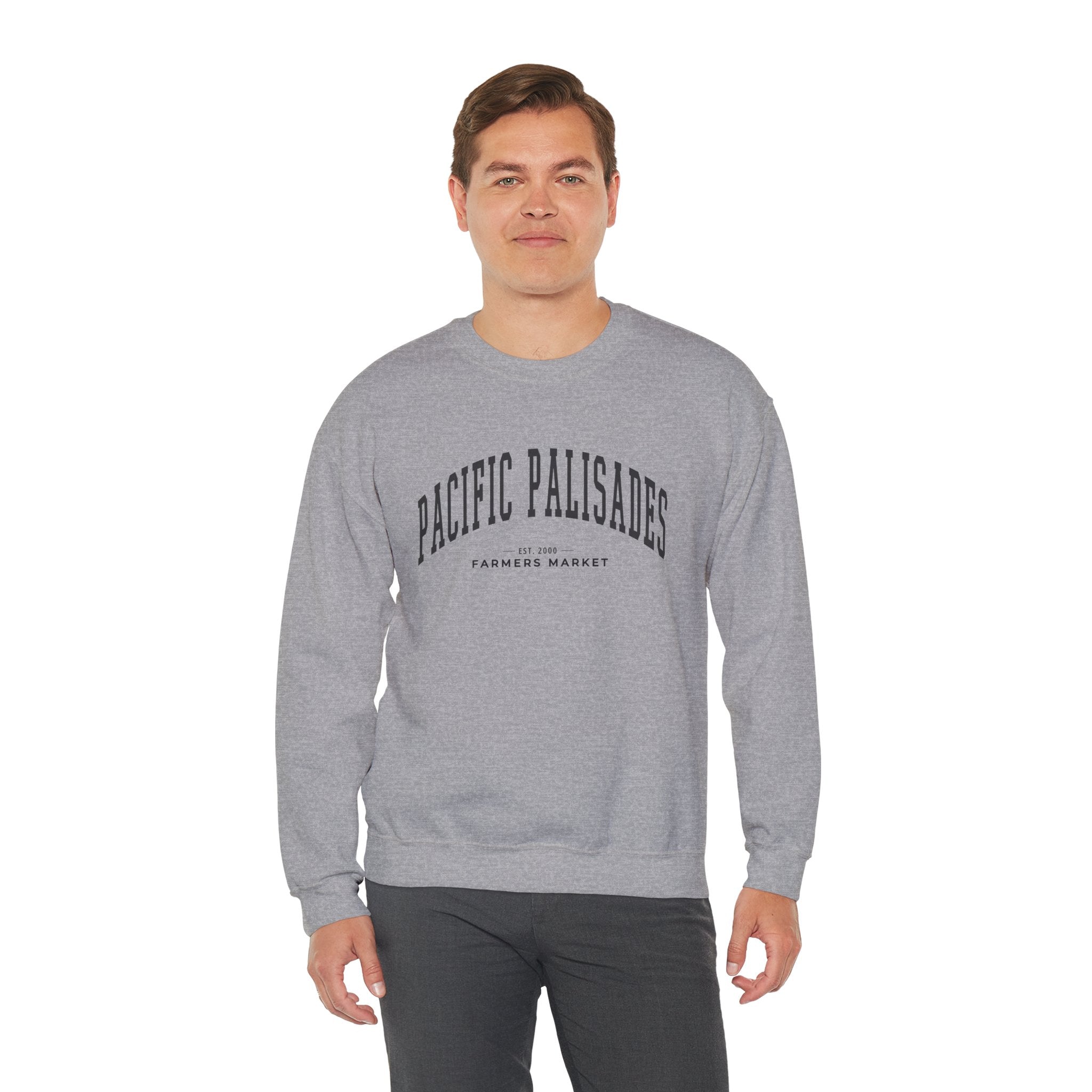 Pacific Palisades Farmers Market Collegiate Crewneck (Large City Text)