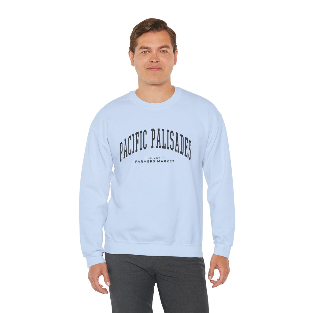 Pacific Palisades Farmers Market Collegiate Crewneck (Large City Text)