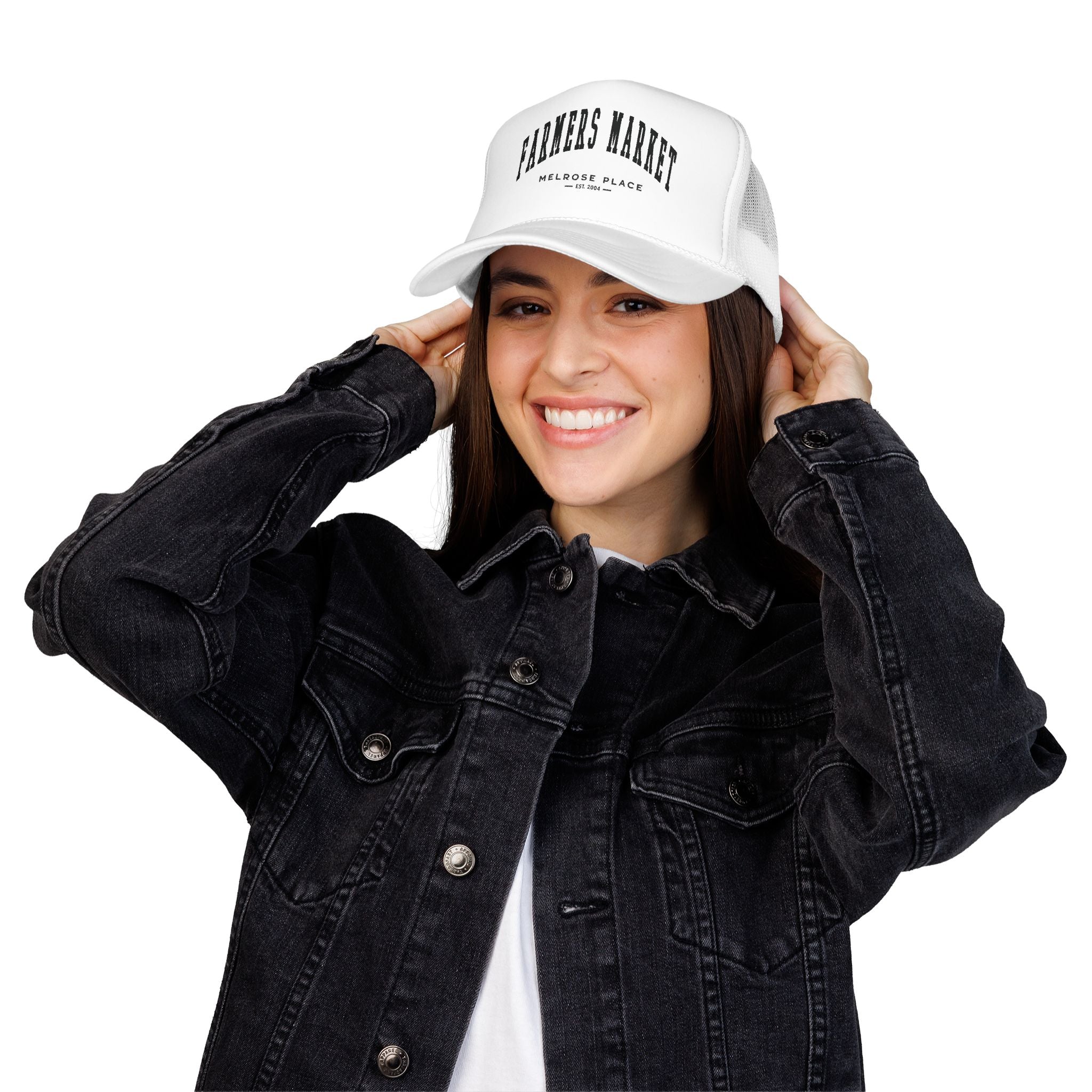 Melrose Place Market Trucker Hat (Small City Text)