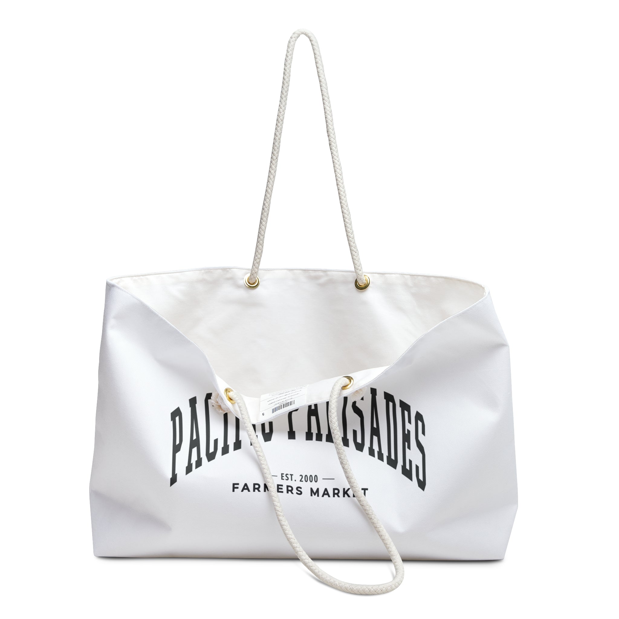 Pacific Palisades Market Weekender Rope Tote (Large City Text)