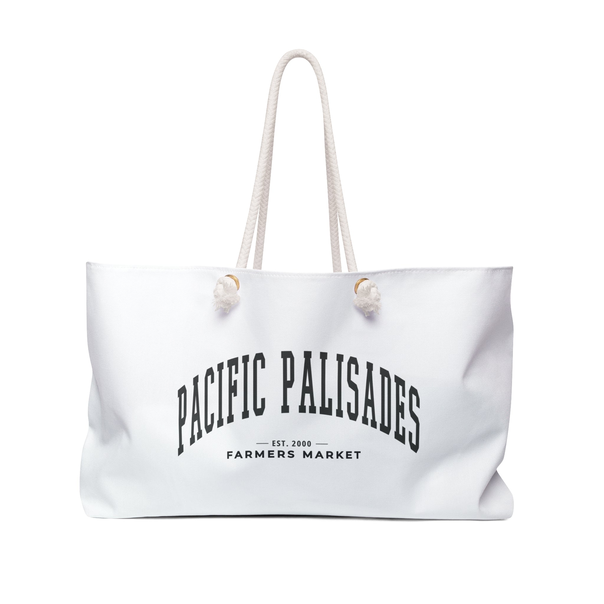 Pacific Palisades Market Weekender Rope Tote (Large City Text)