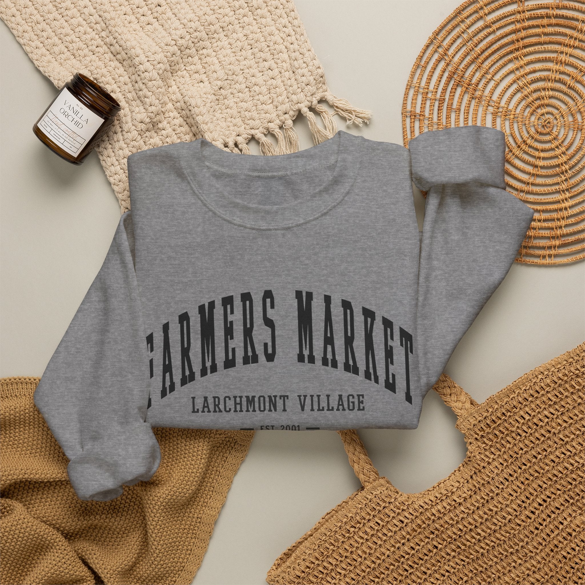 Larchmont Village Farmers Market Sweatshirt (Small City Text)