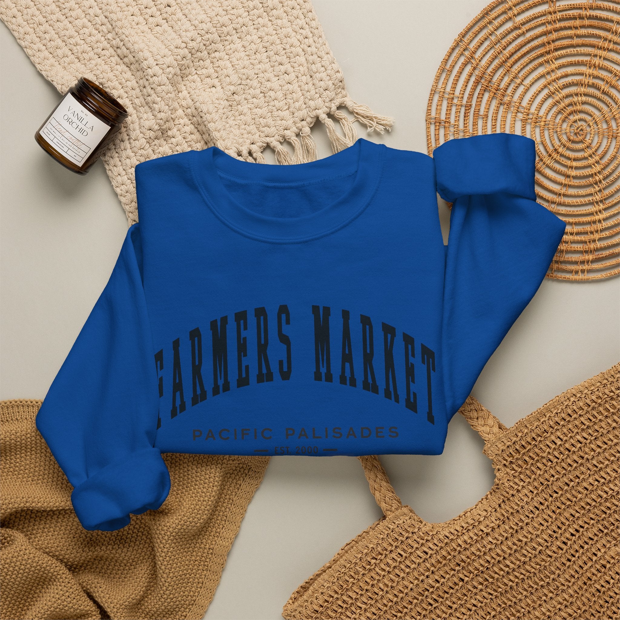 Pacific Palisades Farmers Market Collegiate Sweatshirt (Small City Text)