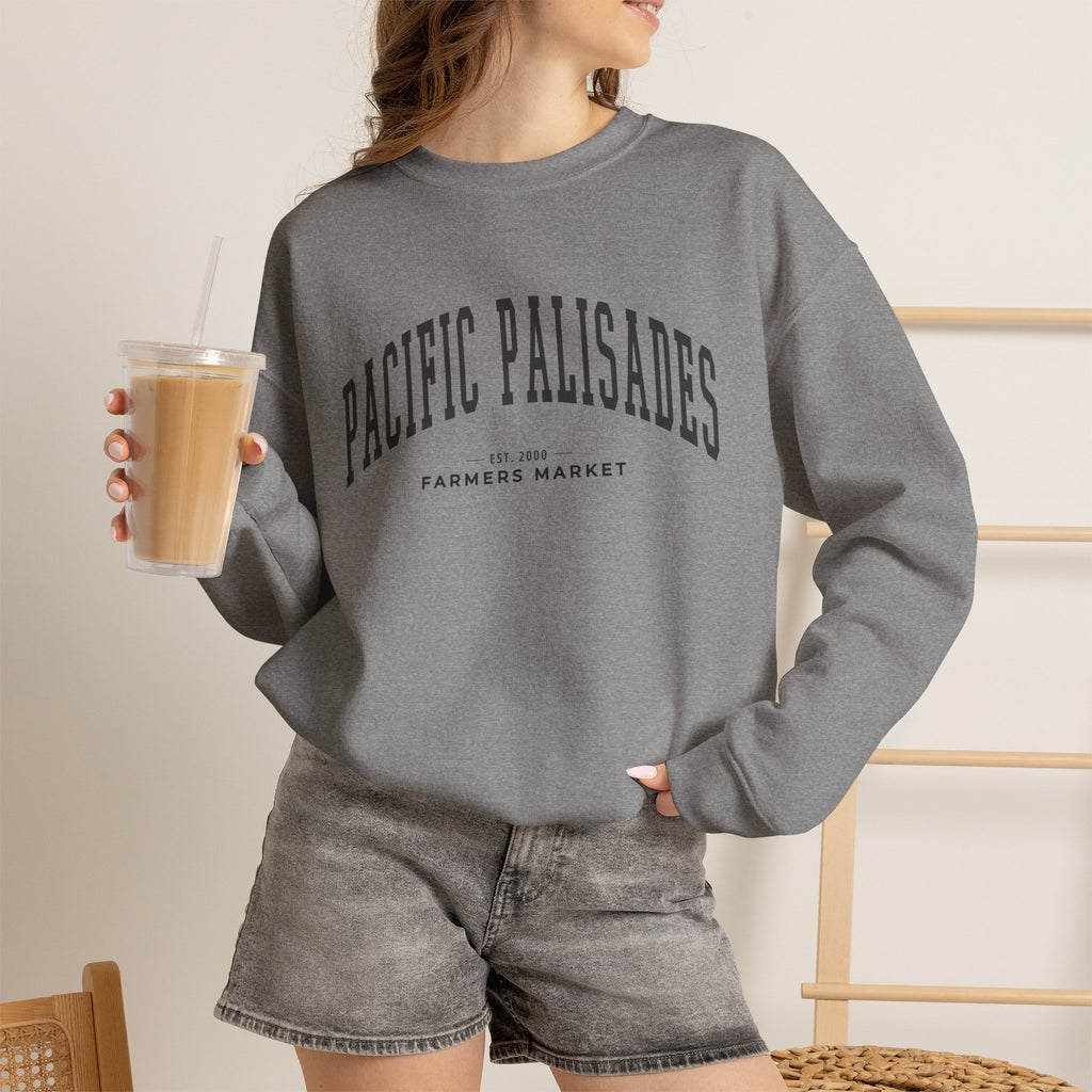 Pacific Palisades Farmers Market Collegiate Crewneck (Large City Text)