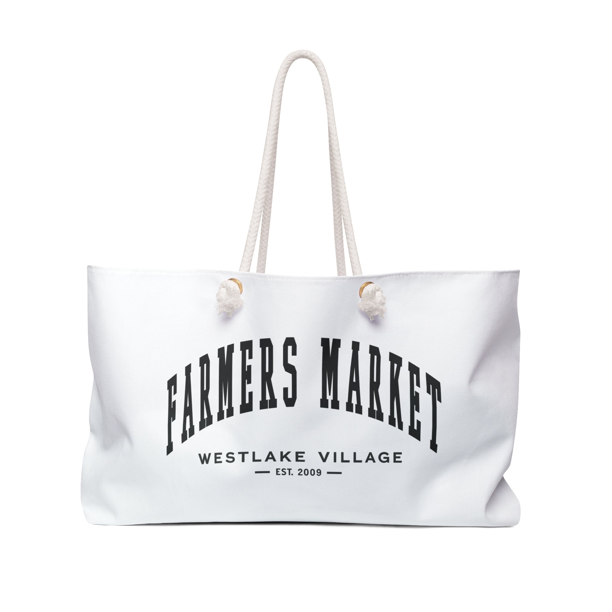 Westlake Village Market Weekender Rope Tote (Small City Text)