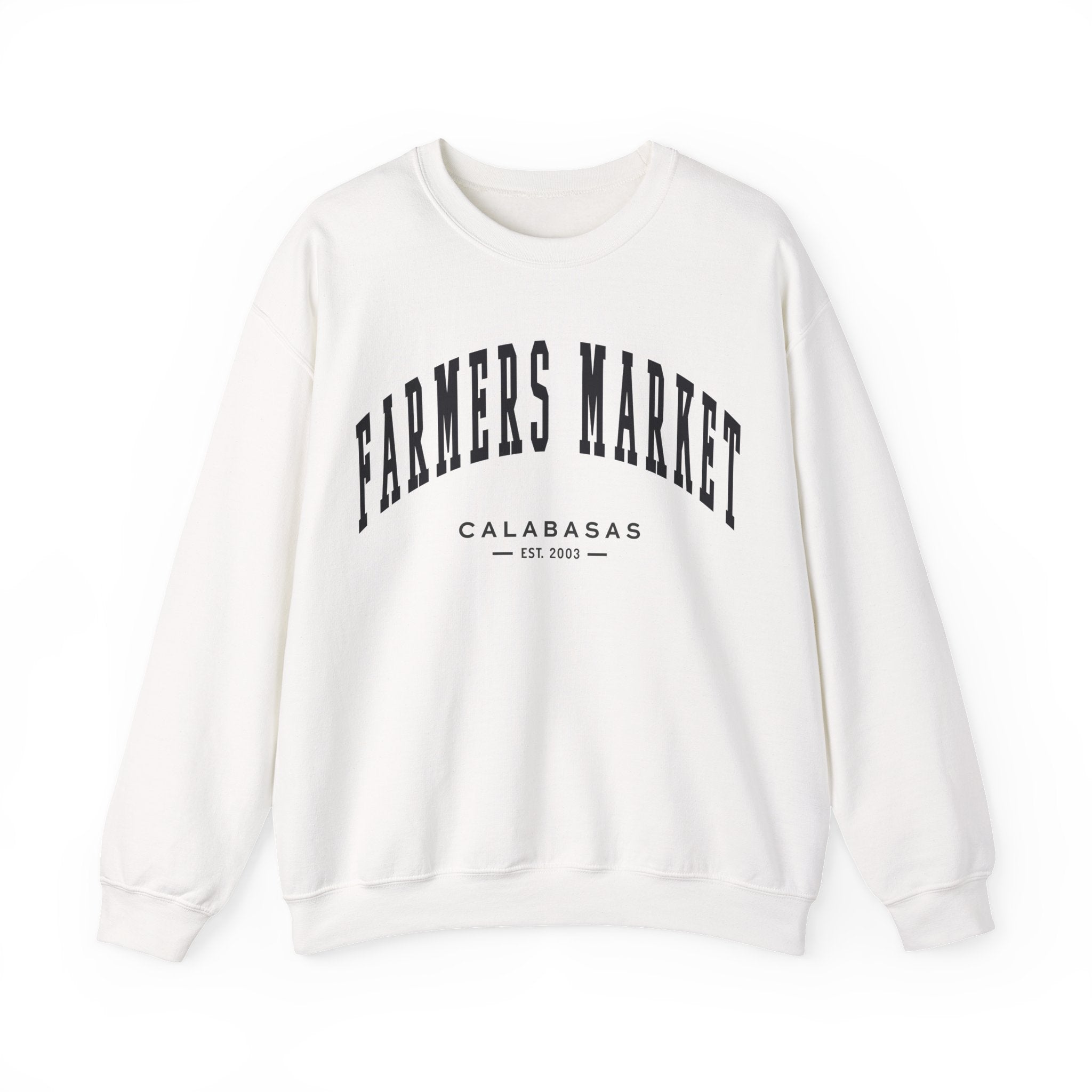 Calabasas Farmers Market Collegiate Crewneck (Small City Text)