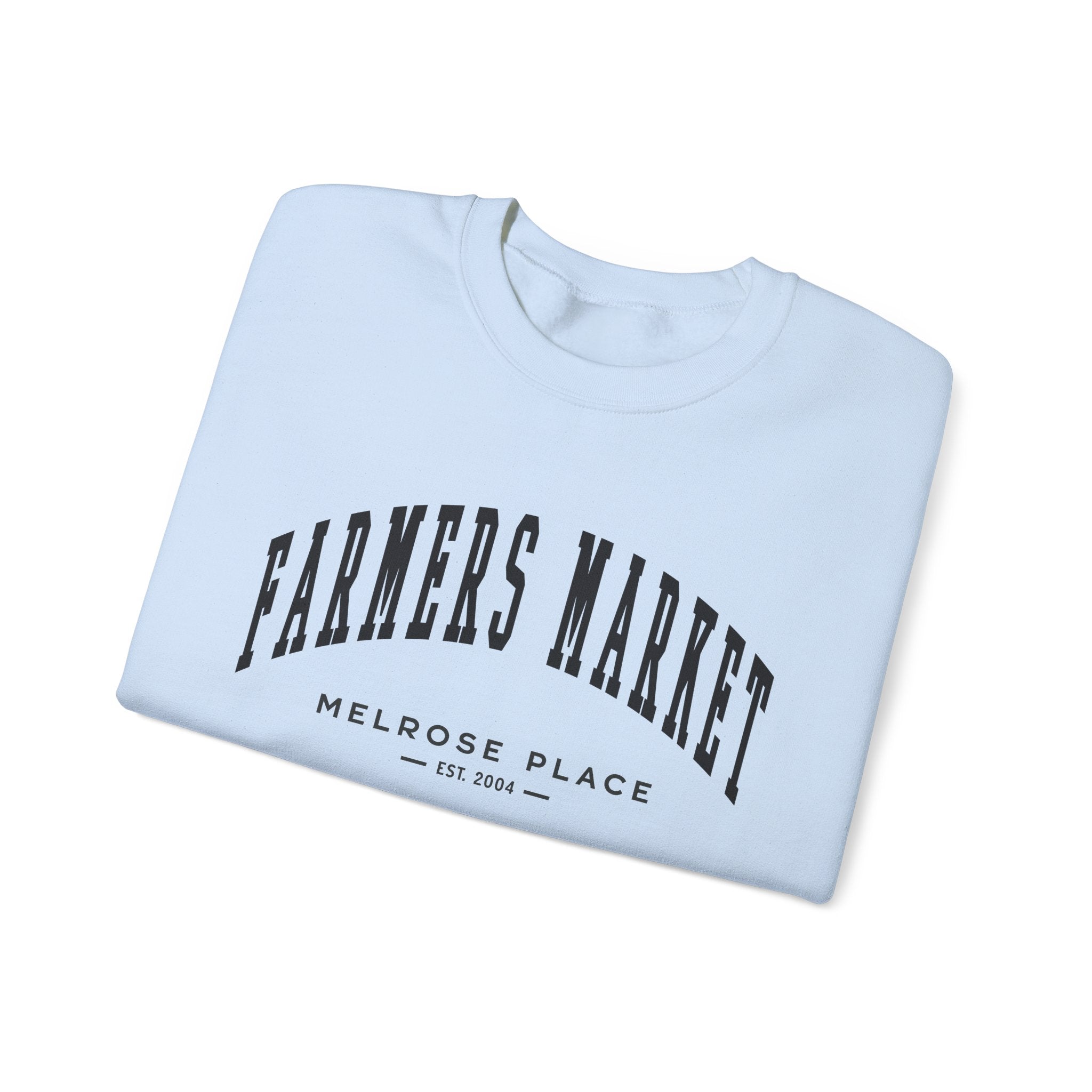 Melrose Place Farmers Market Collegiate Crewneck (Small City Text)