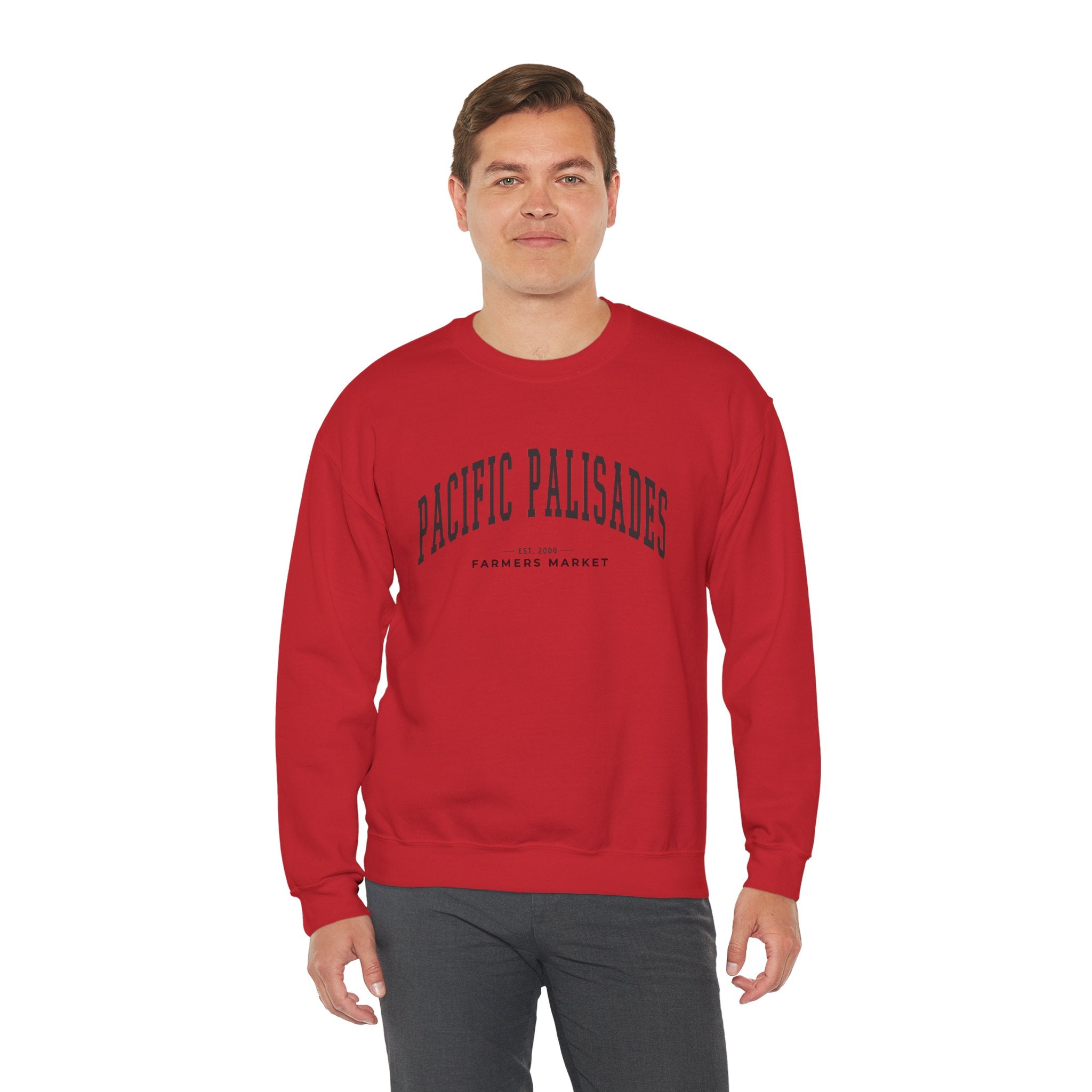 Pacific Palisades Farmers Market Collegiate Crewneck (Large City Text)