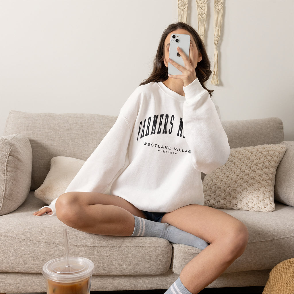 Westlake Village Farmers Market Collegiate Crewneck (Small City Text)