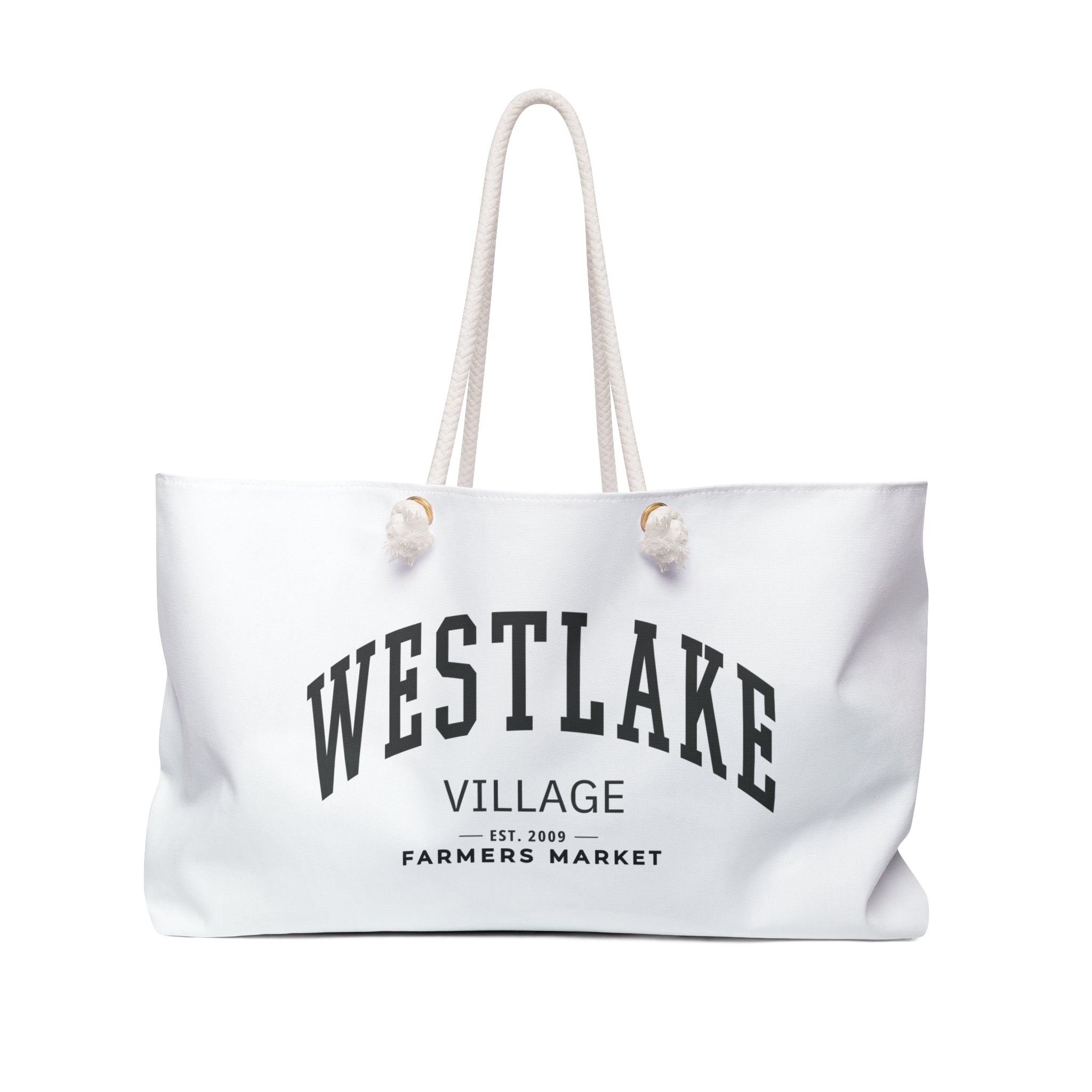 Westlake Village Market Weekender Rope Tote (Large City Text)