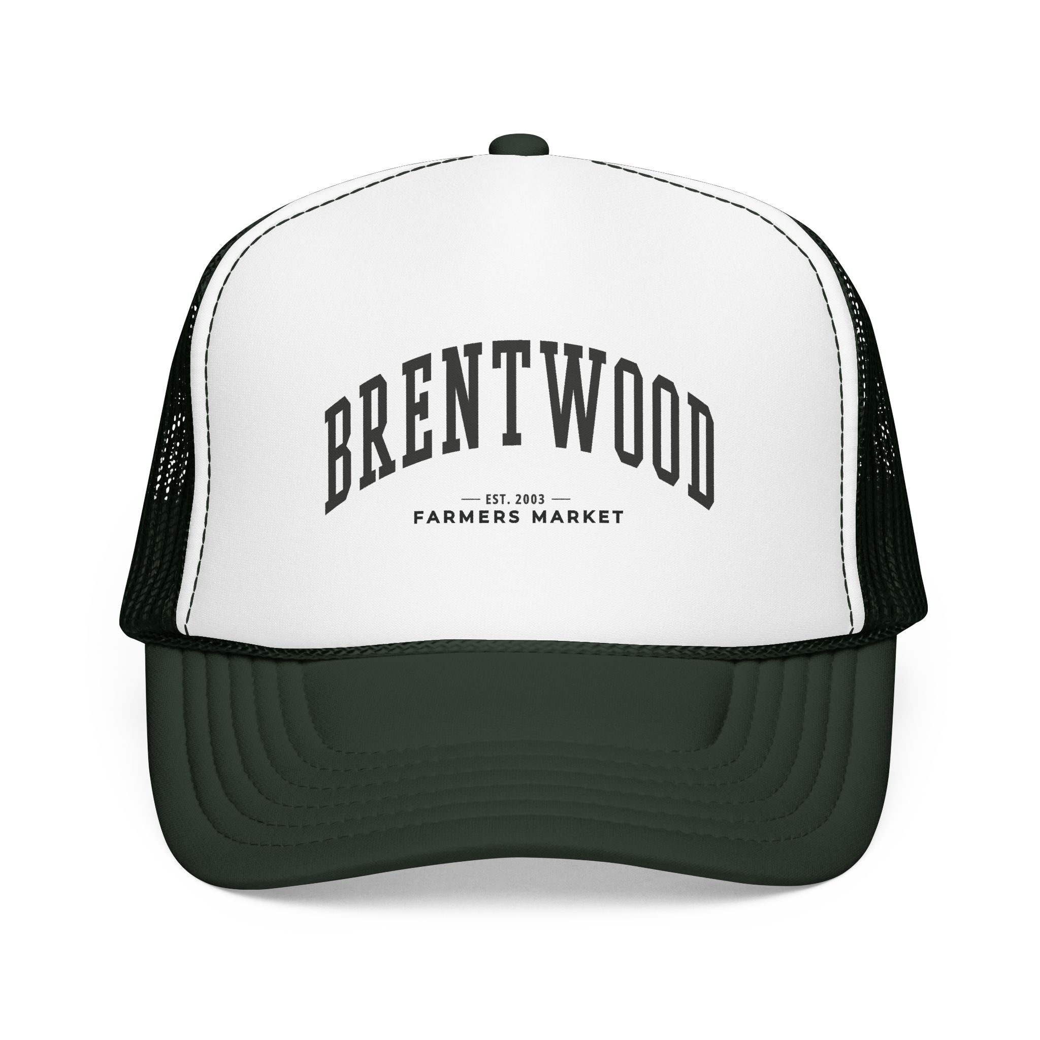 Brentwood Farmers Market Trucker Hat (Large City Text)