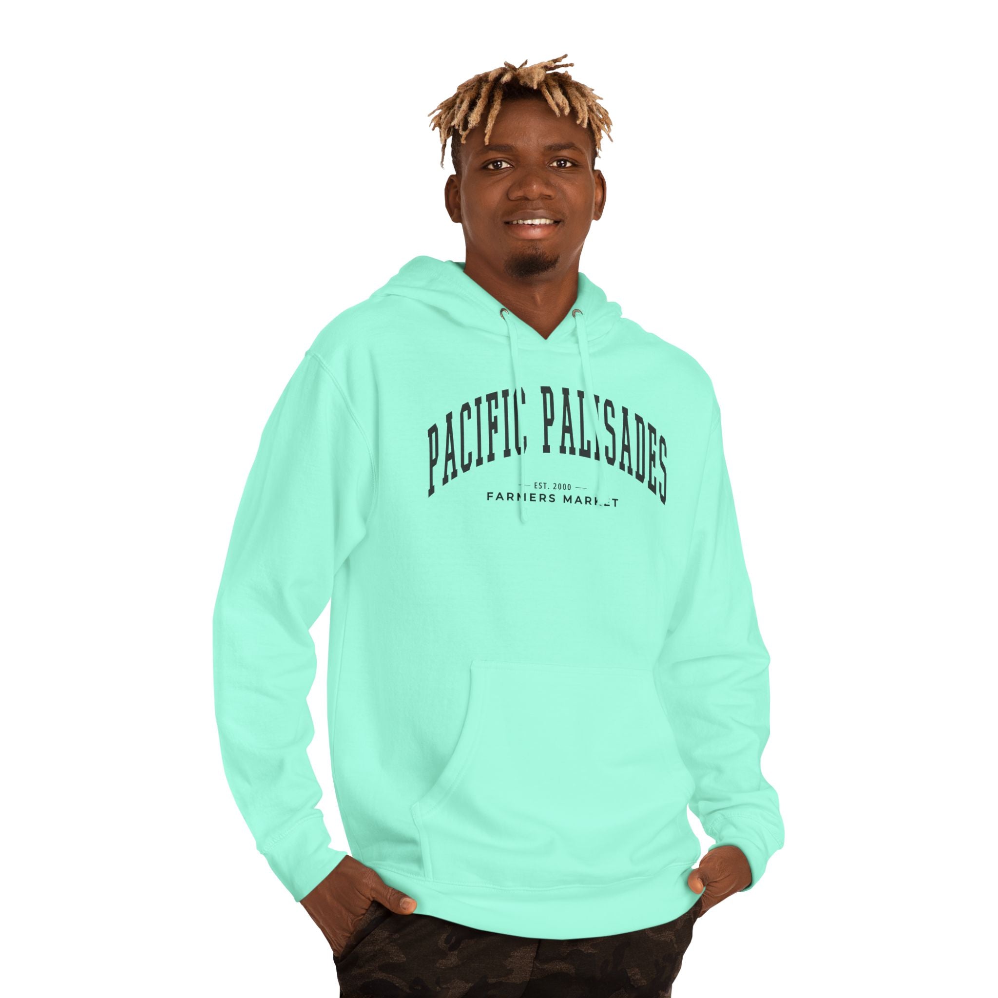 Pacific Palisades Farmers Market Collegiate Hoodie (Large City Text)