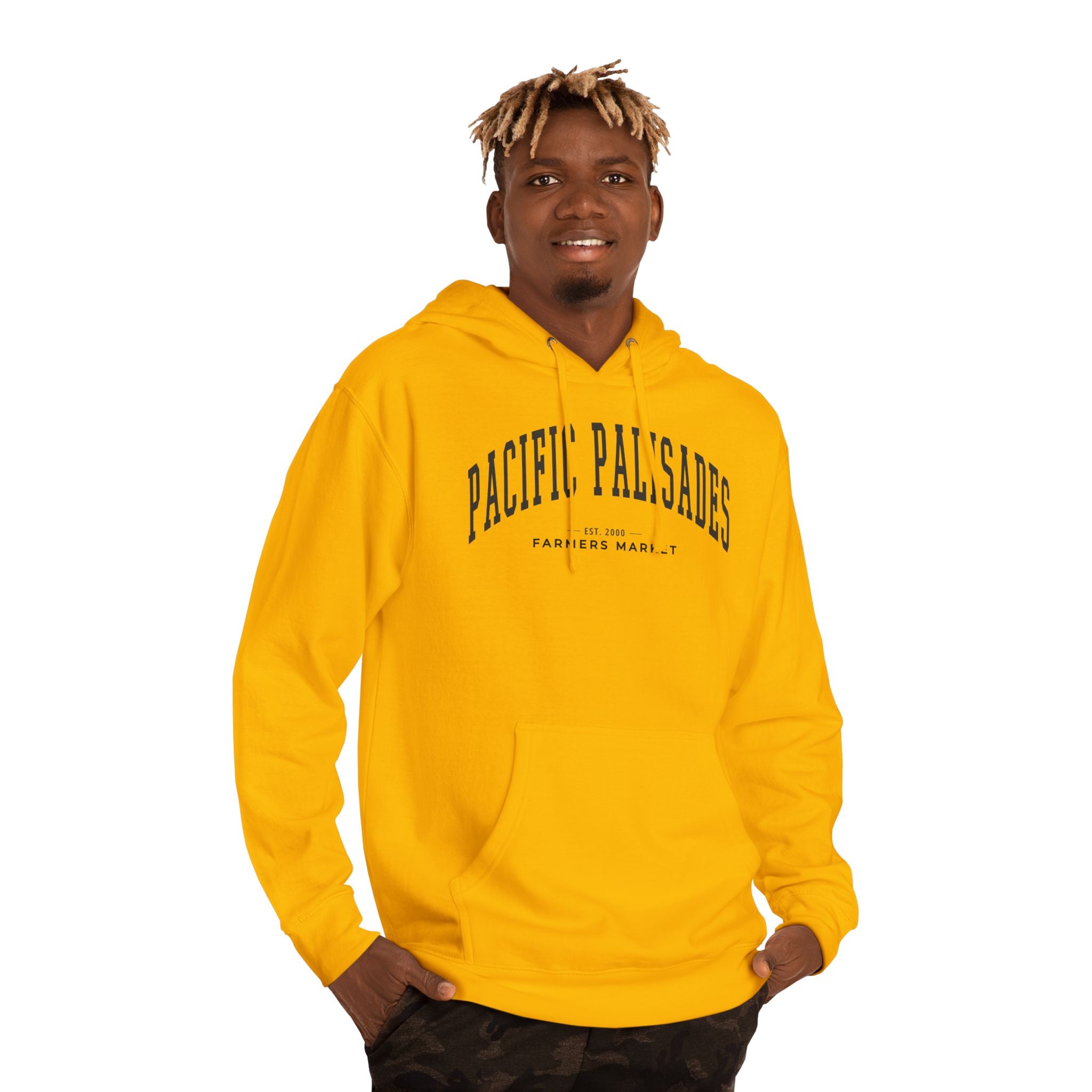 Pacific Palisades Farmers Market Collegiate Hoodie (Large City Text)