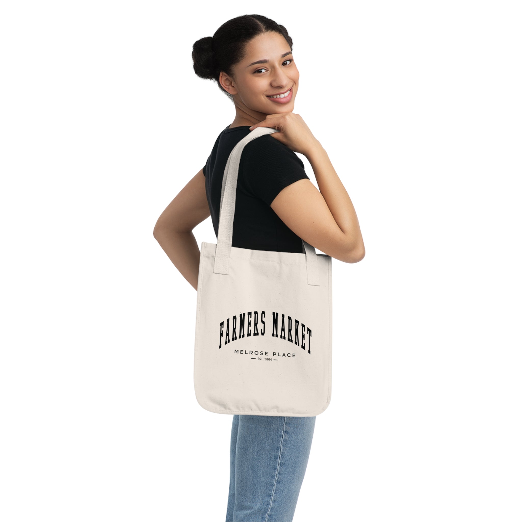 Melrose Place Market Tote (Small City Text)