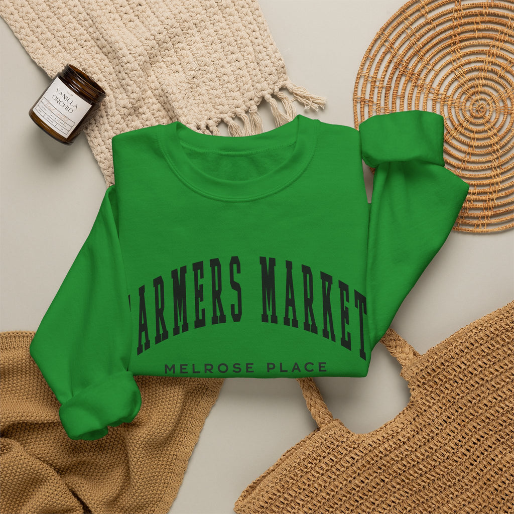 Melrose Place Farmers Market Collegiate Crewneck (Small City Text)