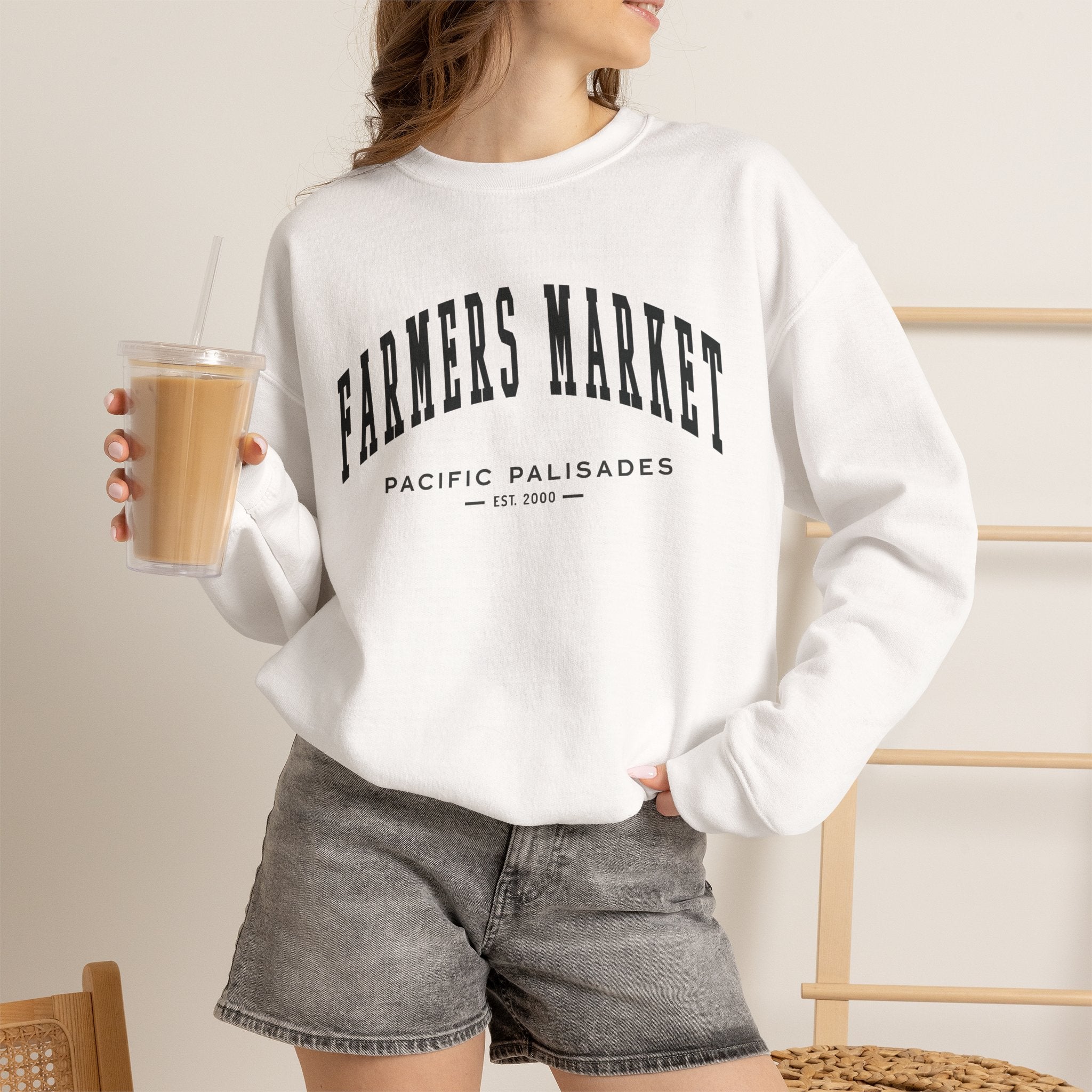 Pacific Palisades Farmers Market Collegiate Sweatshirt (Small City Text)
