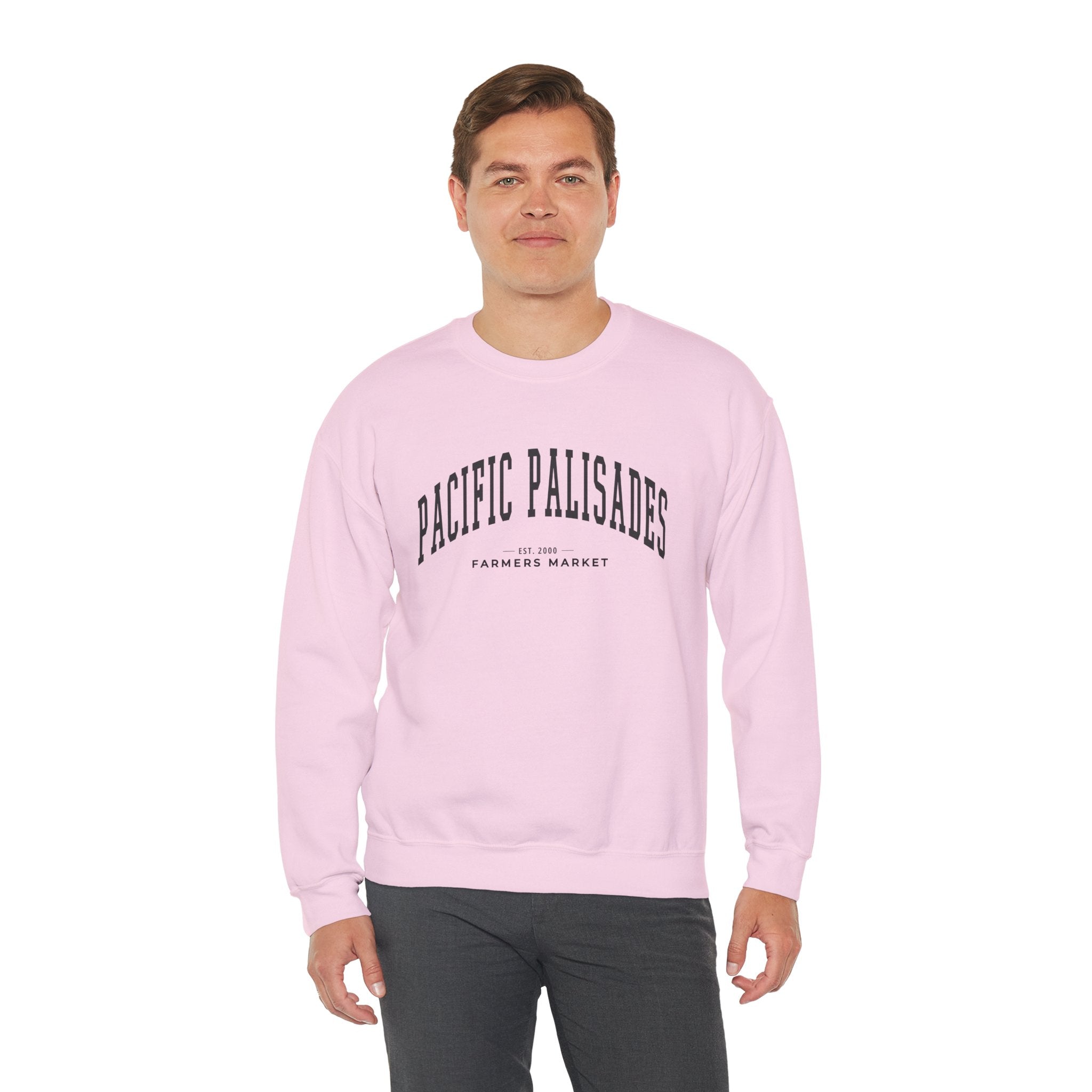 Pacific Palisades Farmers Market Collegiate Crewneck (Large City Text)
